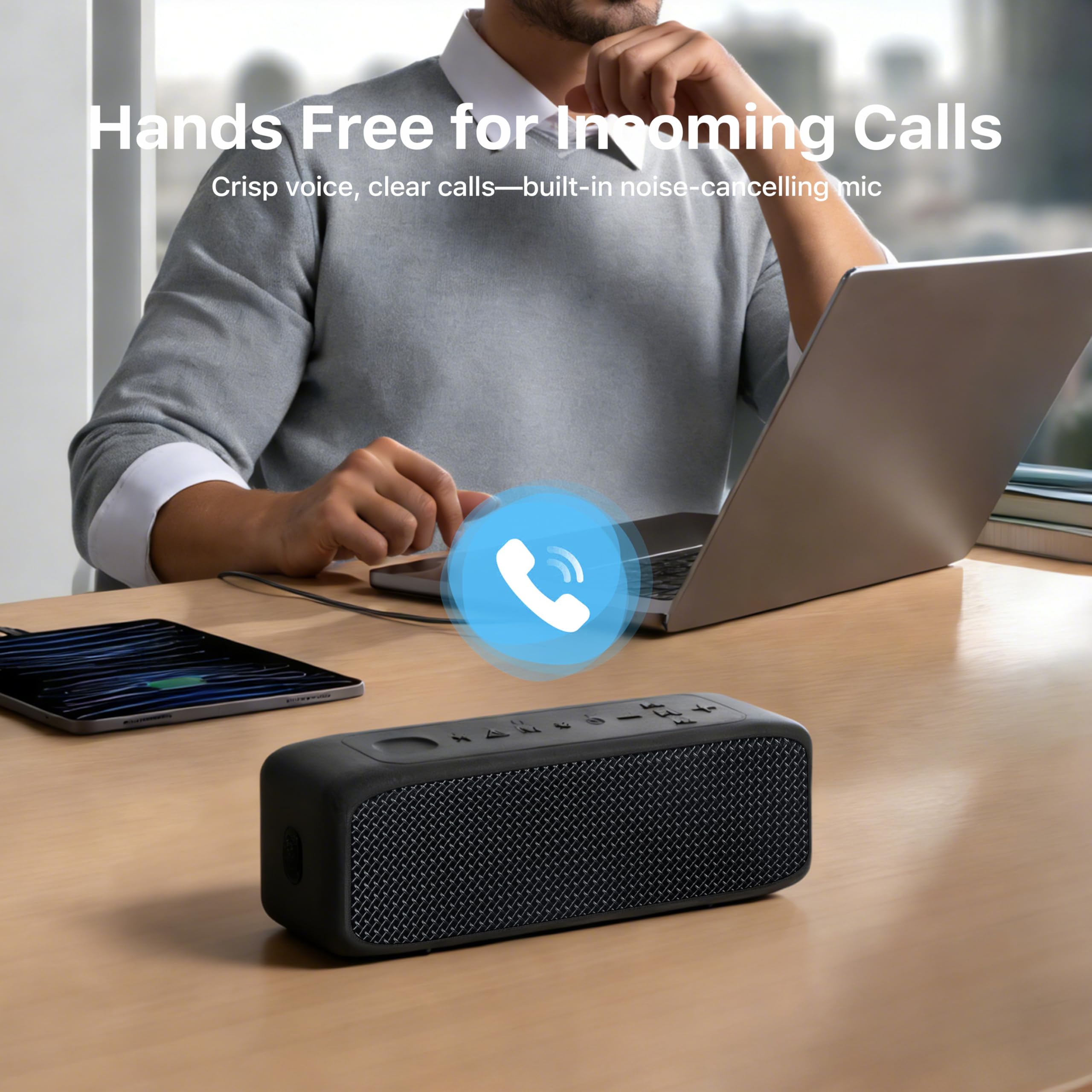 NOBIS Cassa Bluetooth 20W, Cassa Bluetooth Portatile IP68, Fino A 24H Di Riproduzione, Accoppiamento TWS, Bluetooth 6.0, Modalità EQ, Chiamate Vivavoce Con Controllo App Per Esterno e Casa