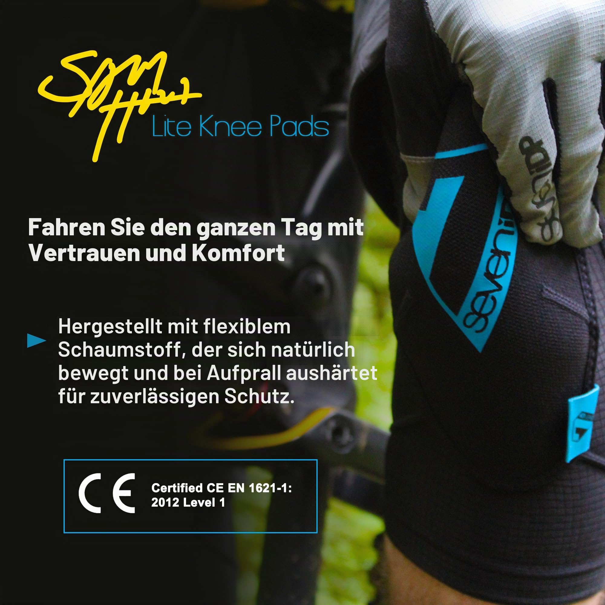 Seven iDP 7iDP Sam Hill Lite Knieschoner – Ultraleichter, Flexibler & Hochleistungsfähiger MTB-Schutz (XL)