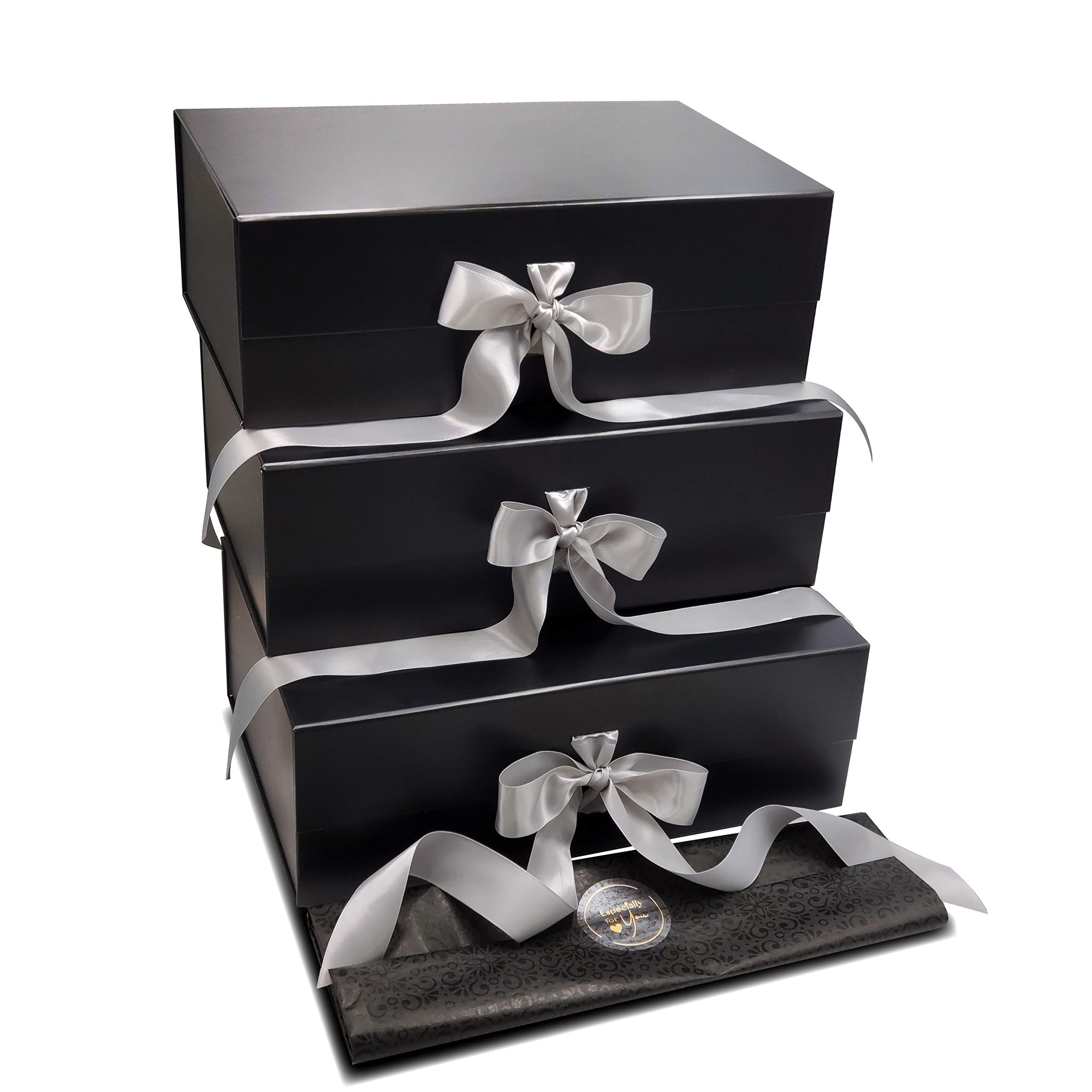 Buy Large Gift Boxes with Ribbon Set of 3 Sturdy Bridesmaid
