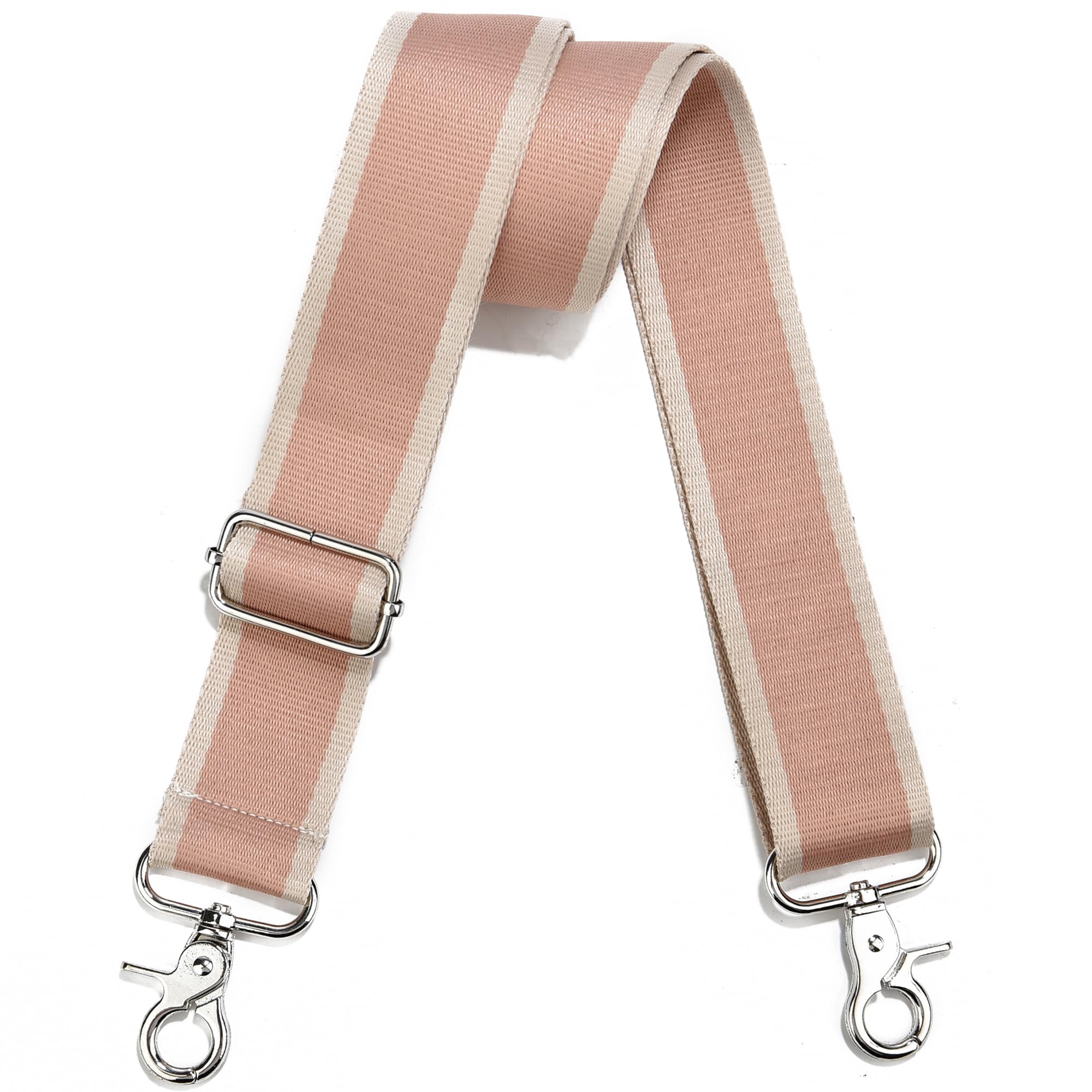 Wide Purse Strap Adjustable Replacement Crossbody Bag Strap Silver Hardware Shoulder Straps