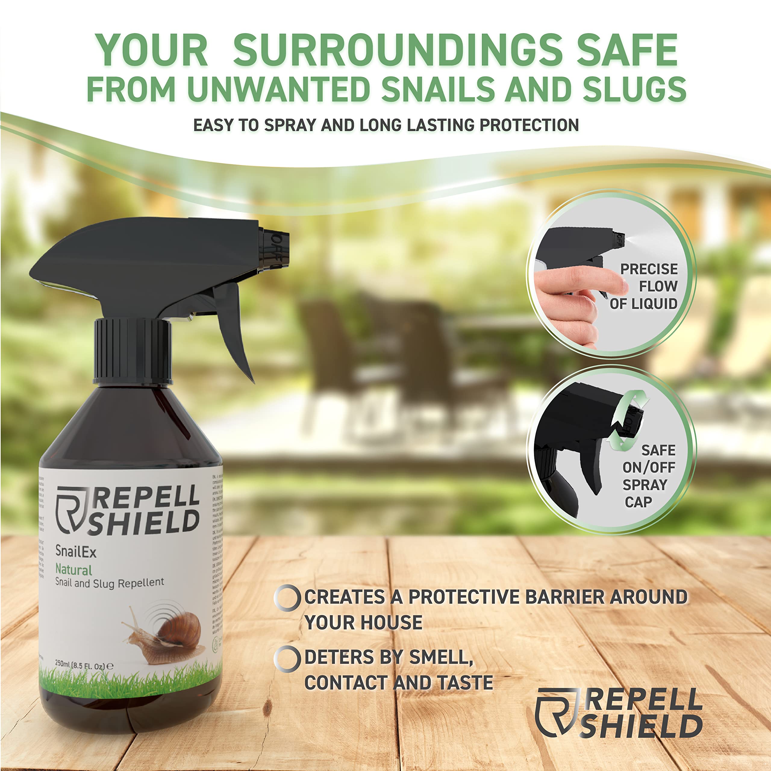 RepellShield Snail and Slug Repellent A Natural Slug Repellent Pet Friendly Formula Snail