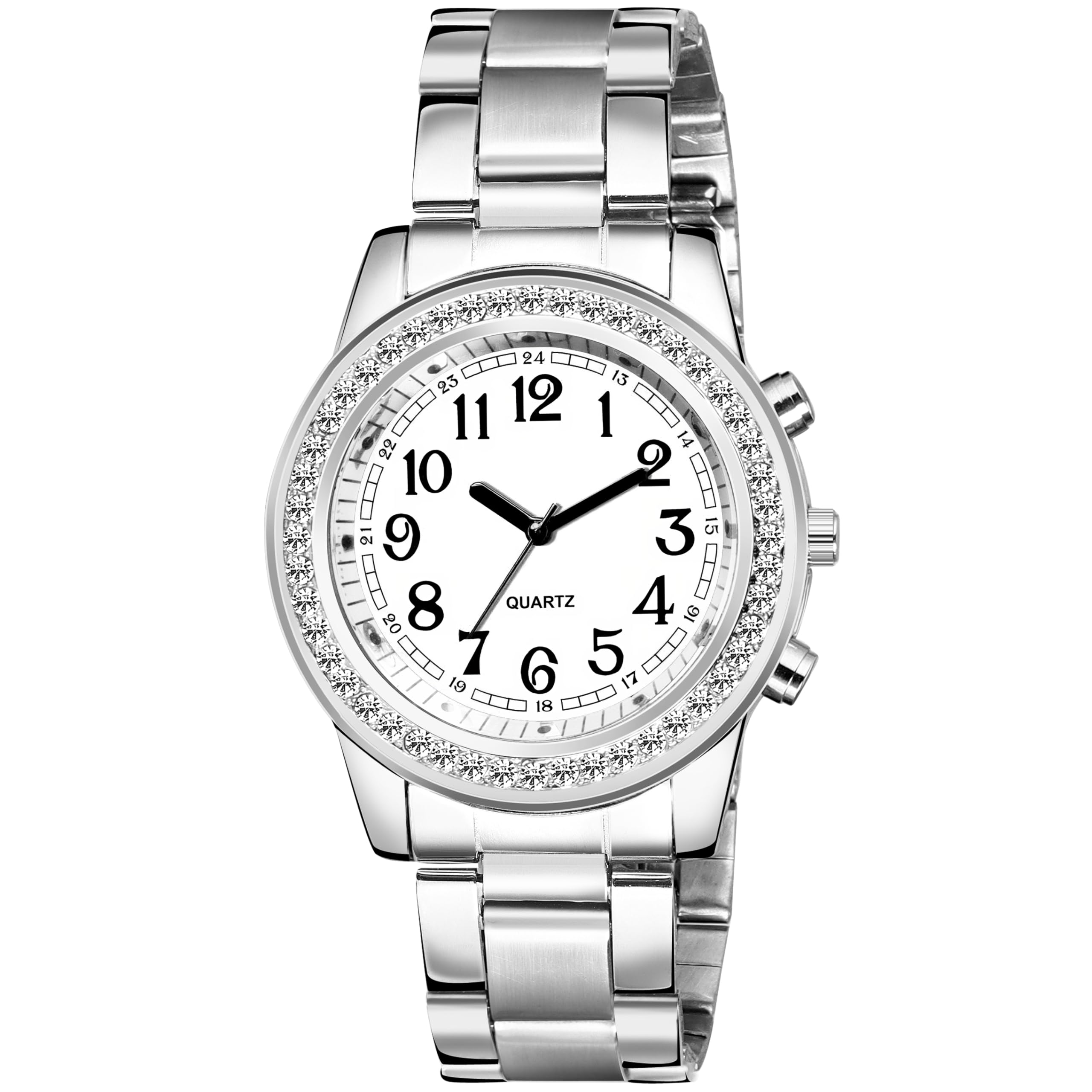 Sooms Rhinestone Studded Number Dial Ladies and Girls Analog Watch (B0CTWV3X5B) Amazon Price History, Amazon Price Tracker