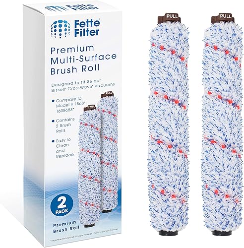 Filtro Fette - Suave Clean Multi Surface 1868 Cepillo Roll Compatible con Bissell CrossWave. Compare con la Parte # 1608683 y 160-8683 (paquete de 2)