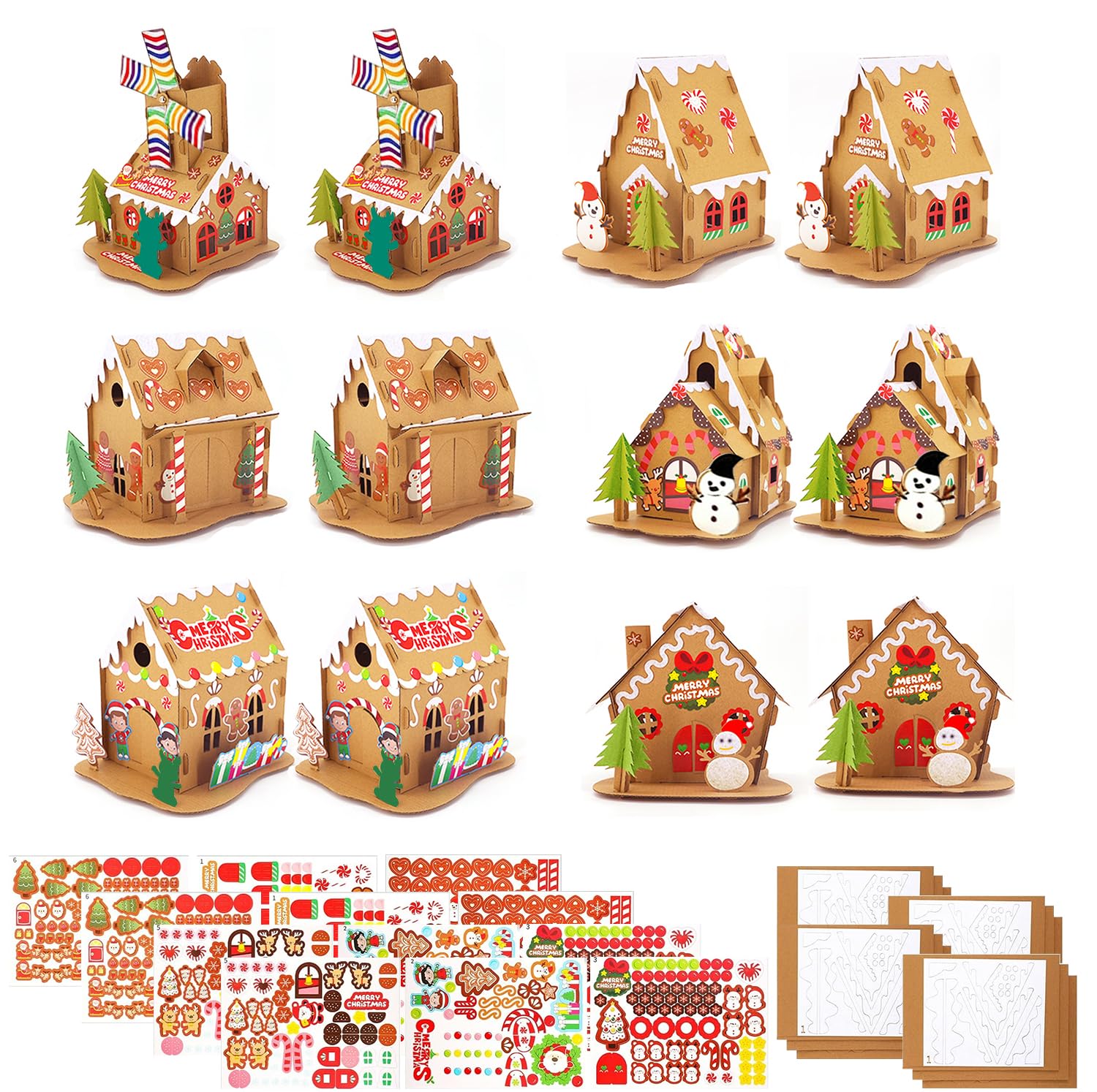 Aizami 12pack Christmas Gingerbread House DIY Kit - collectible buildings and accessories | Mubboo