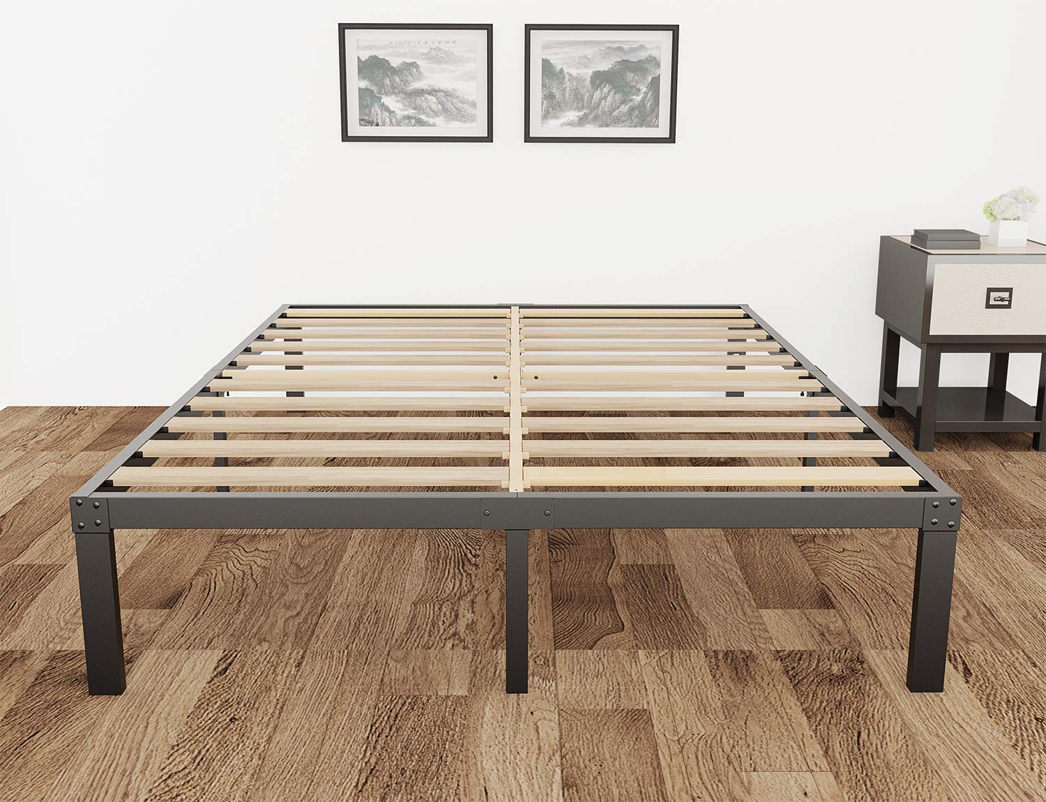 Buy 3800lbs Heavy Duty,14 Inch Steel & Wooden Slat Support Reinforced