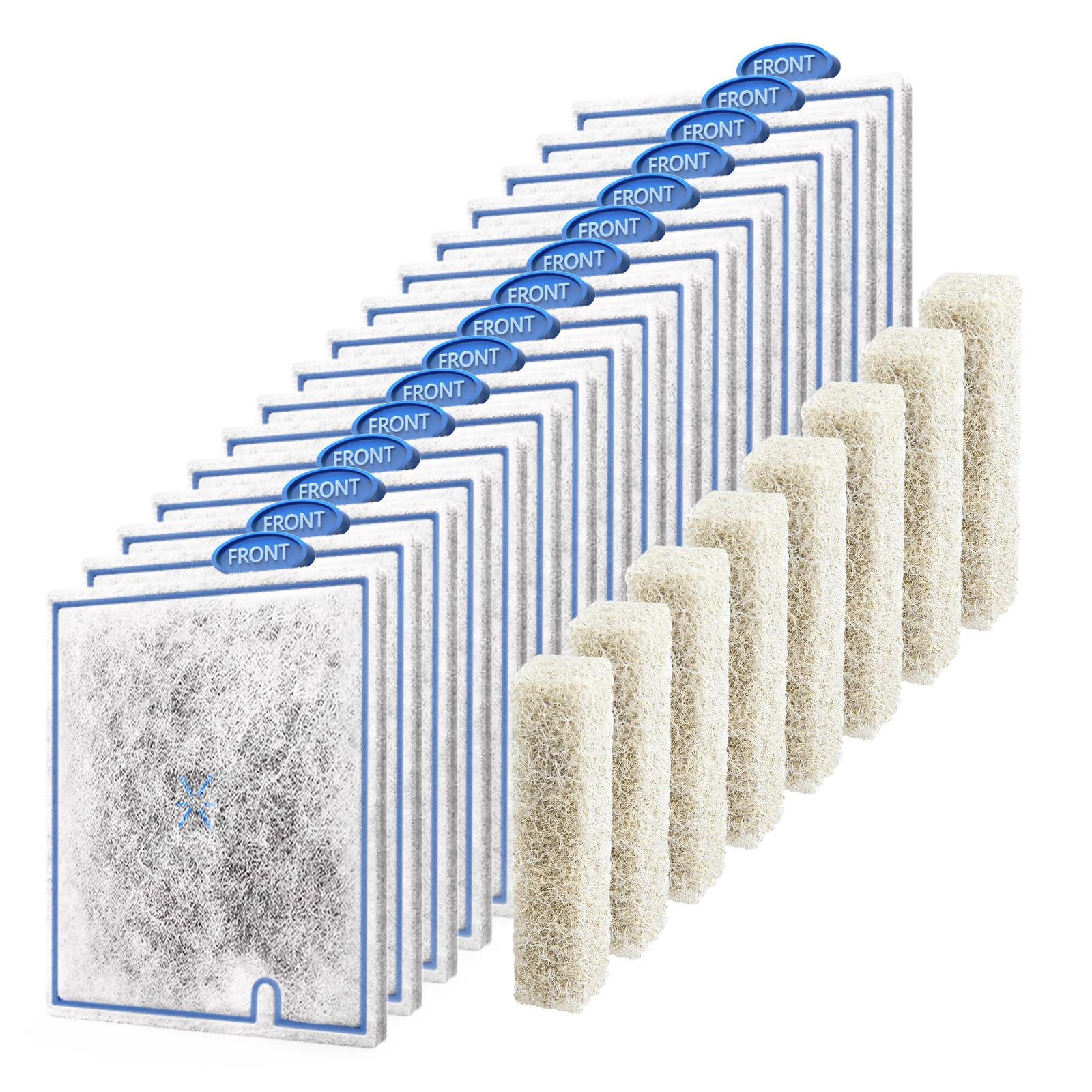 Fish Tank Filter Cartridges Large Replacement for Aqueon QuietFlow Filter LED PRO Size 20,30,50,75/Power Filter Size 20,30,50,55/75, E Internal Size 40 and Canister Filter (L-16 Counts)