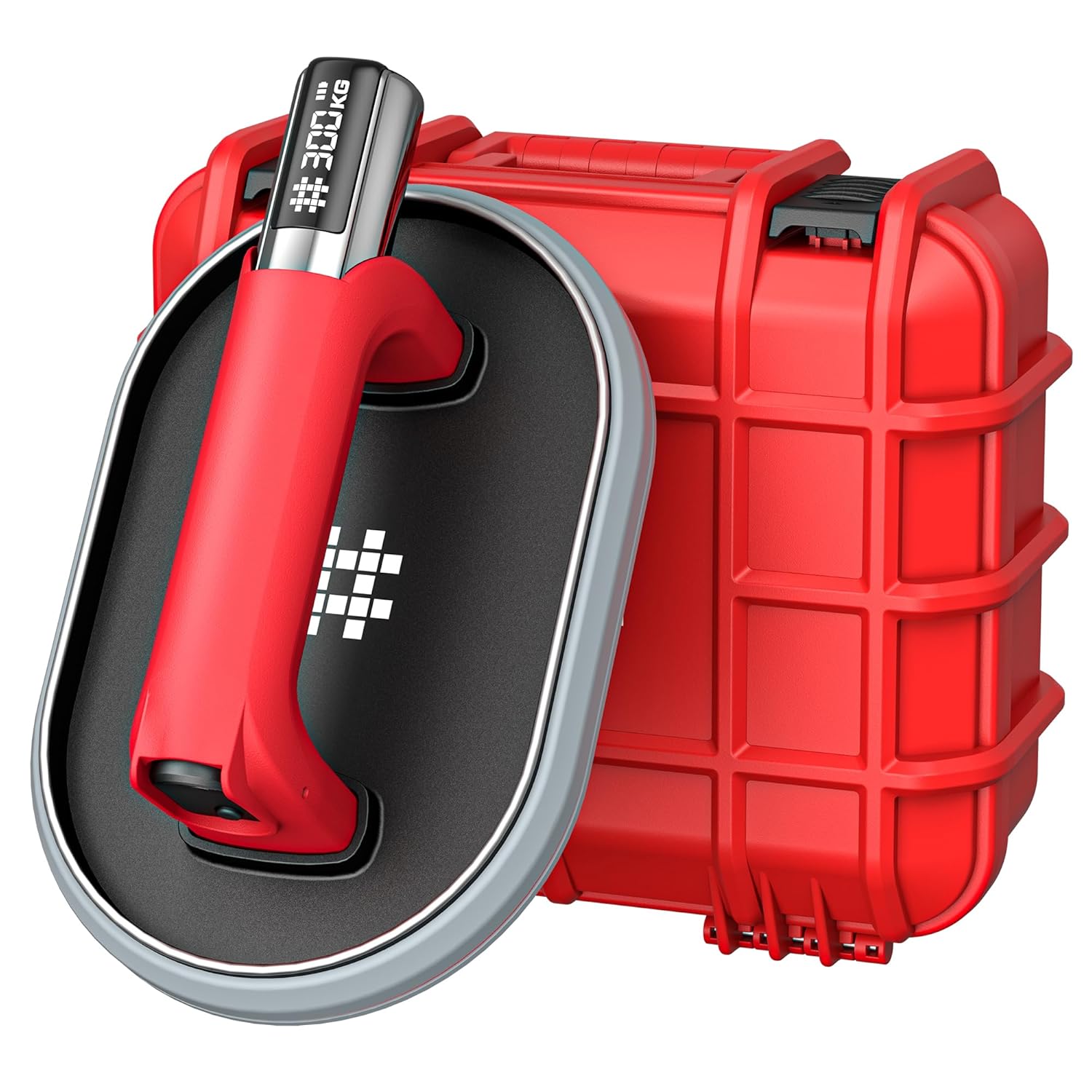 Electric Suction Cups for Glass, Auto&Manual Vacuum, 661lbs Max Load Tile Suction Cup Tool, Heavy Duty Vacuum Lifter with Digital Gauge, Glass Suction Cups for Granite, Metal, Windows