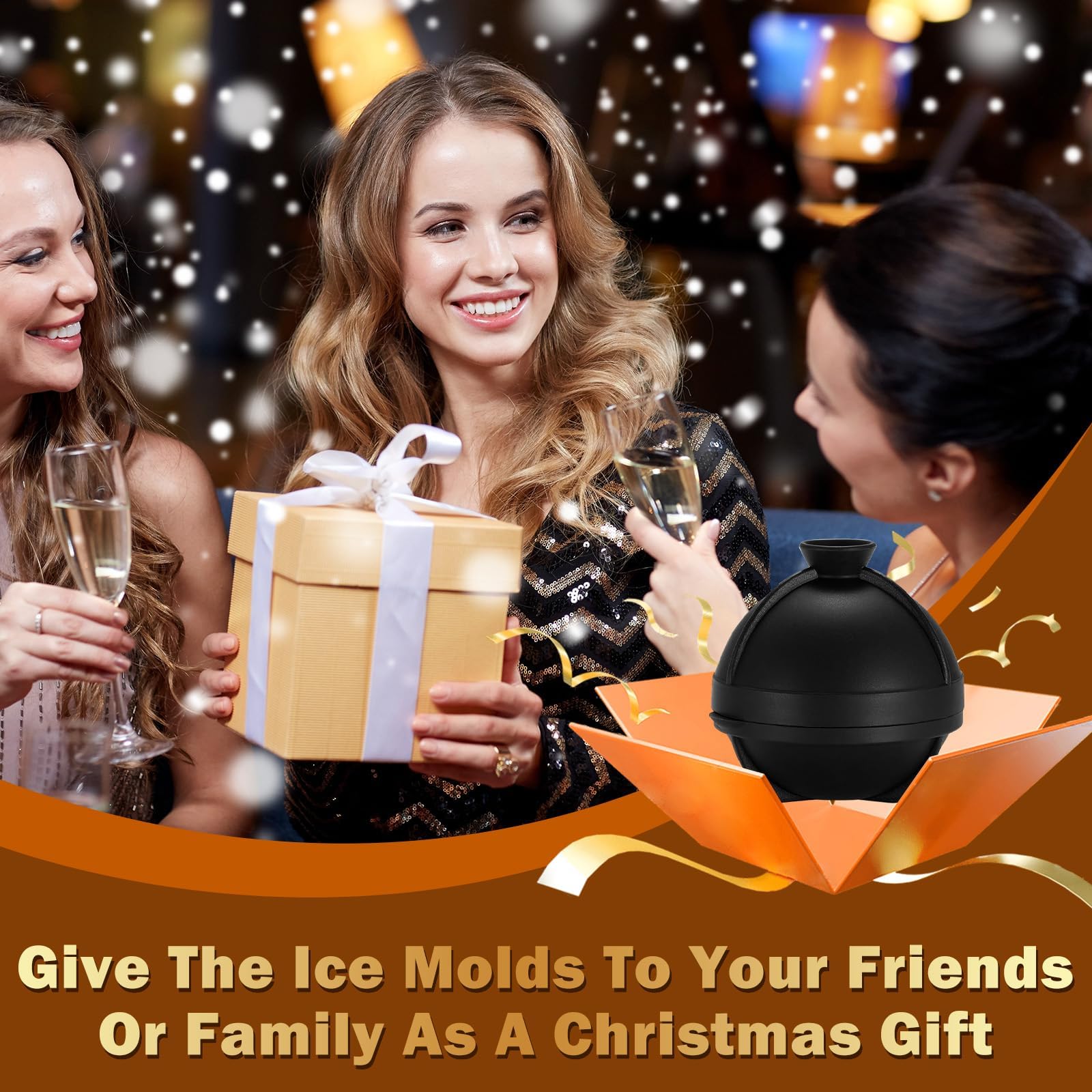 Paquete de 2 moldes para cubitos de hielo de béisbol de 2.5 pulgadas, grandes moldes de silicona 3D para cubitos de hielo de béisbol, formas divertidas, moldes novedosos para cubos de béisbol, regalos
