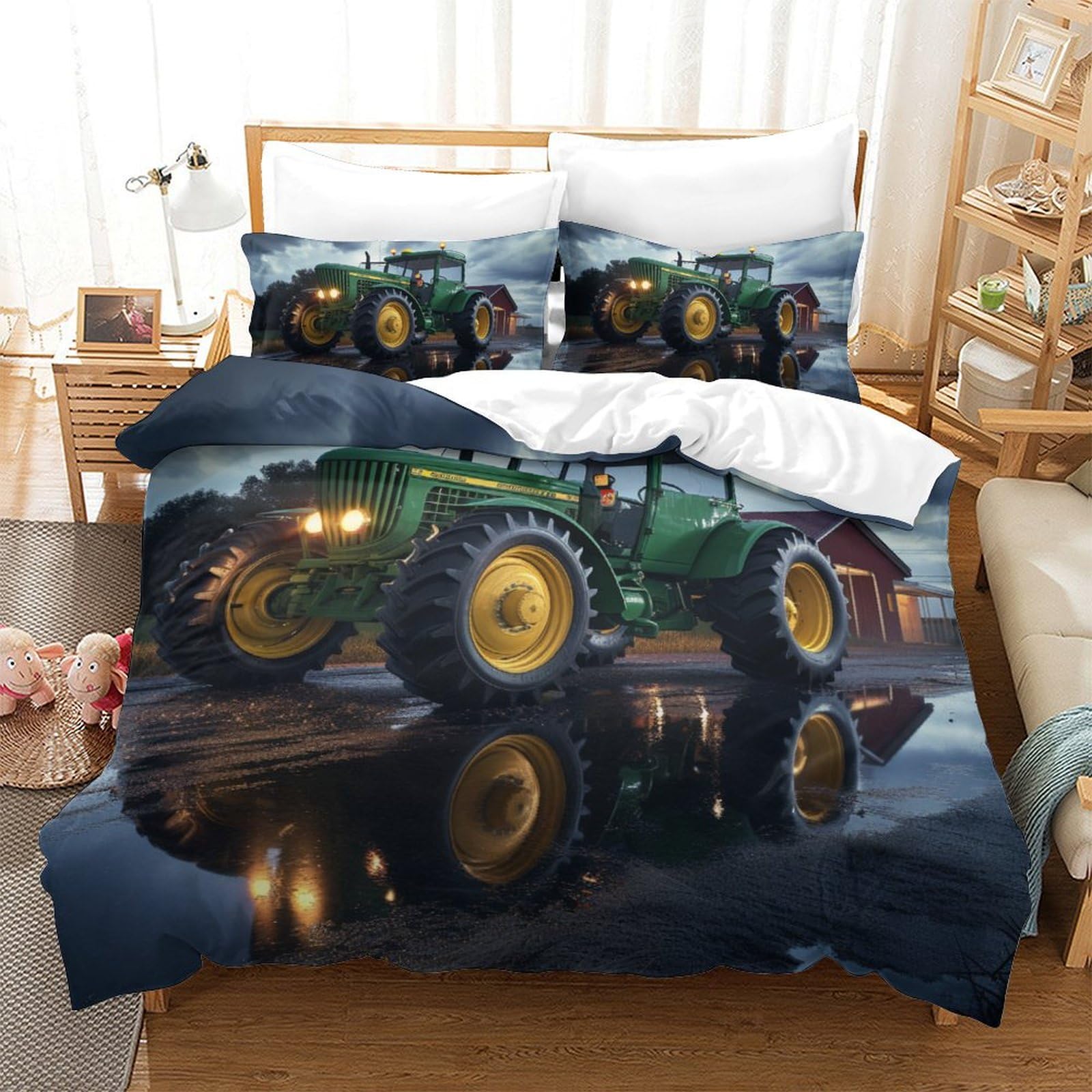 Housses de couettes tracteur 3D literie king size haute densité