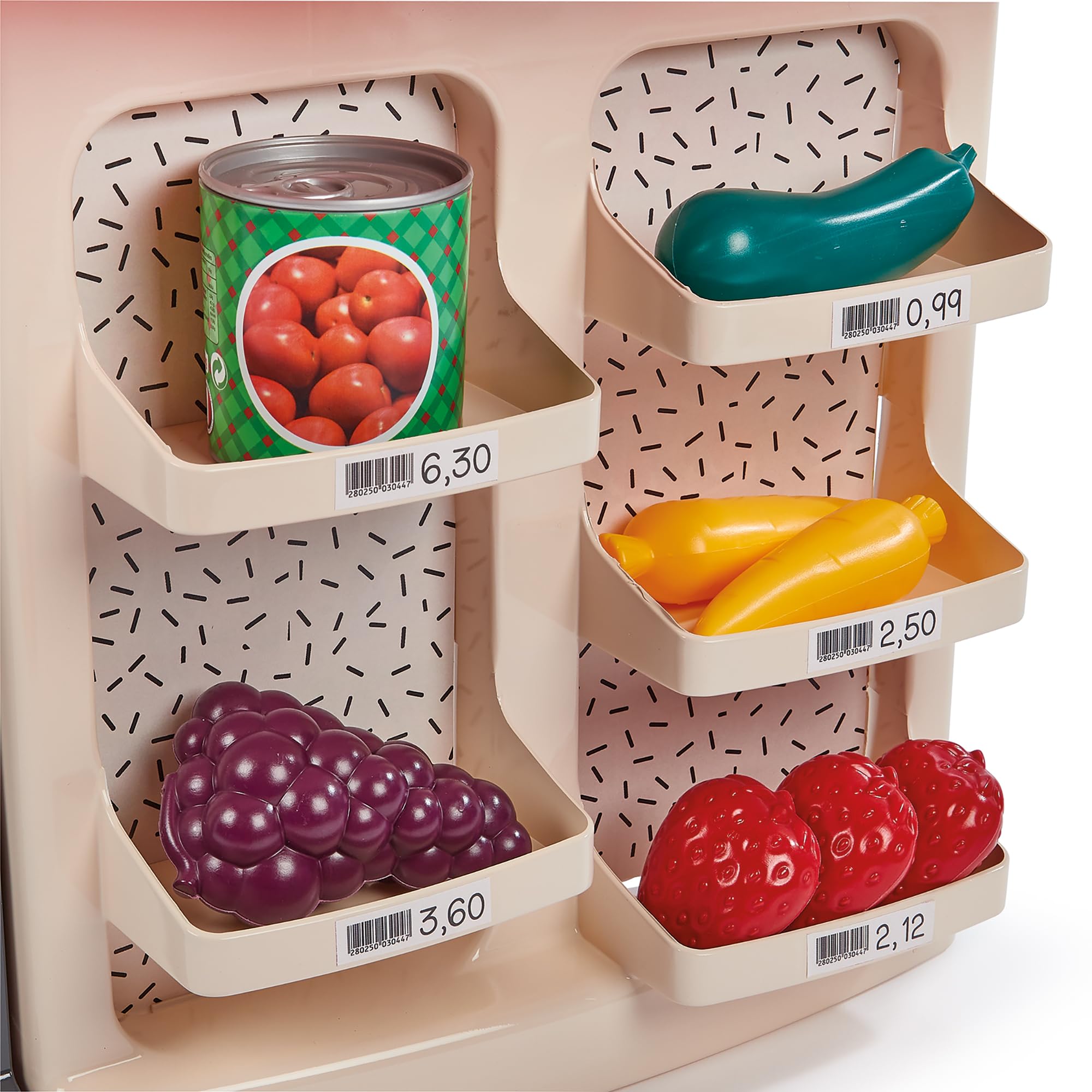 Ecoiffier 100por ciento Chef supermercado con Carrito, mostrador con Productos, TPV, báscula, micrófono y Accesorios, Juego de imitación Desde 18 Meses (7900001676)