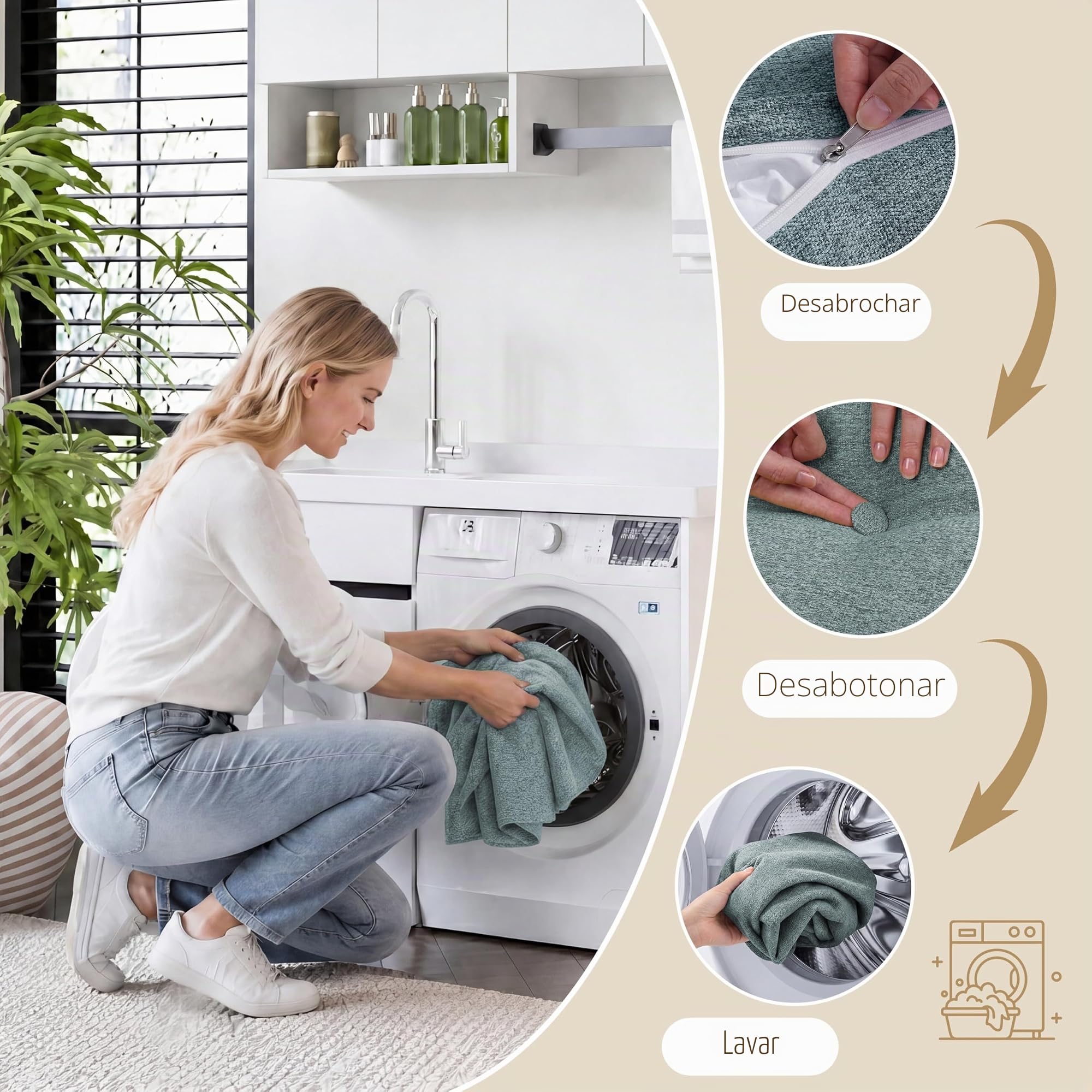 Cojín Respaldo Cama Lectura – Almohada Triangular con Funda Desmontable y Lavable, Cojines Grandes para Cama y Sofá, Respaldo Cómodo para Lectura y Descanso