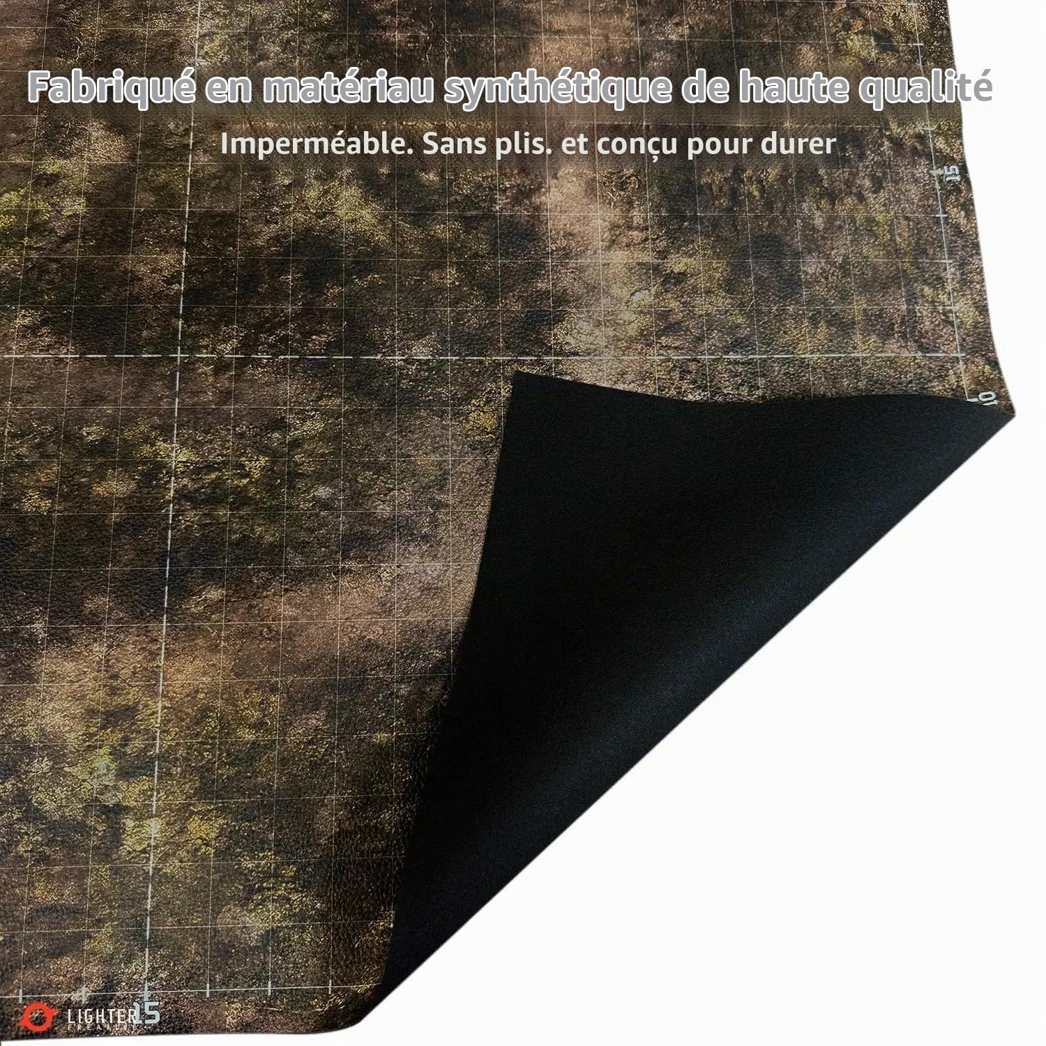 Tapis de Jeu 44 x 60 cm pour WHAoS, 112 x 152 cm, en Cuir synthétique, 1,1 mm d'épaisseur, Emballage en boîte(WHAoS - Blighted Gloommoor)