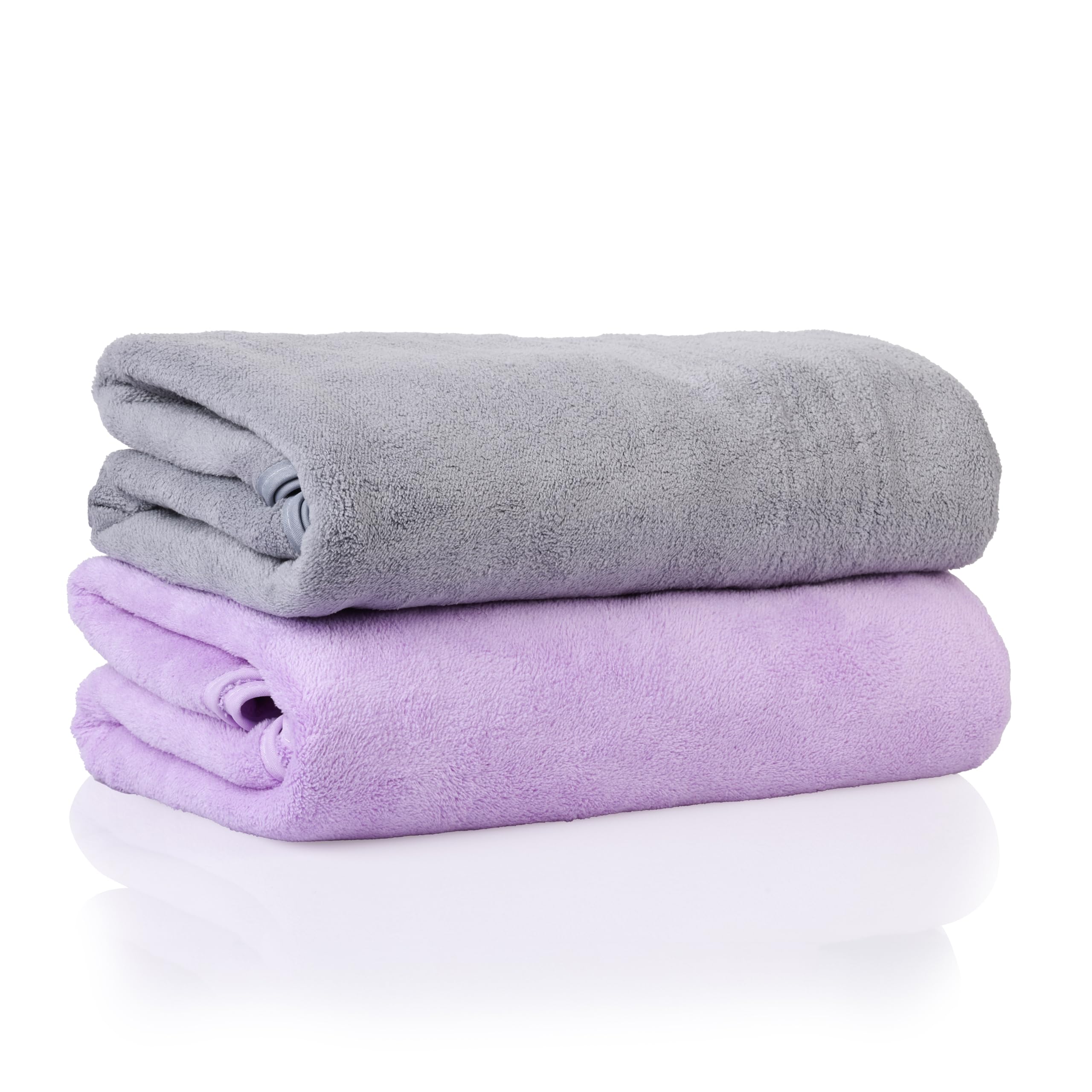Glivary Microfiber Towels for Bath-Soft Towel with Hook Quick Dry Super Absorbent-Bath Towel for Men and Women(70 x 140 cm) (Grey/Purple),300 tc (B0CGXFH88T) Amazon Price History, Amazon Price Tracker