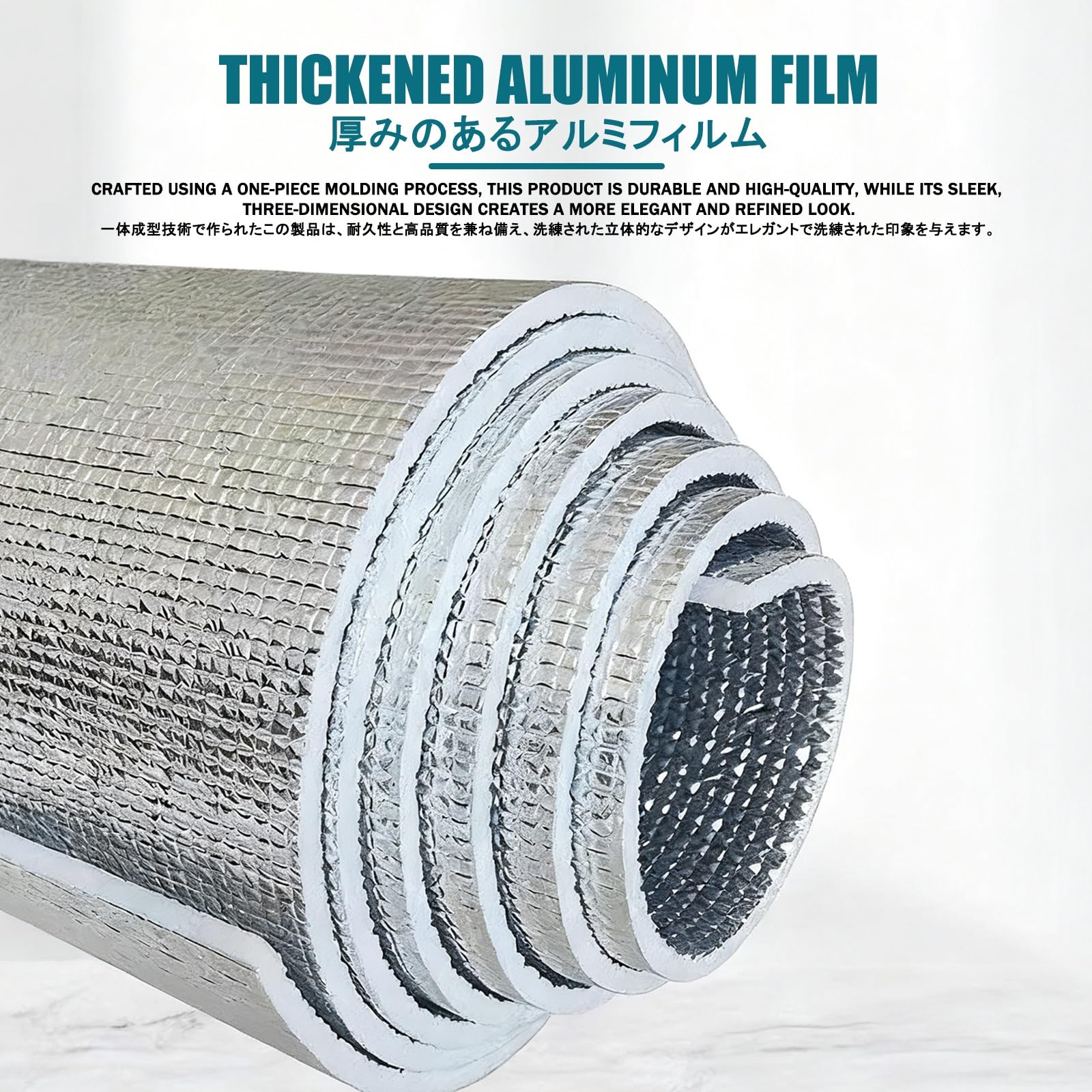 Lamina Isolante Termoriflettente，Pellicola Riflettente Alluminizzata Per Radiatore，Da Utilizzare Per Sigillare Soffitte, Finestre, Garage, Camper E Condotti.(900CM/354.3IN,1CM/0.39IN)