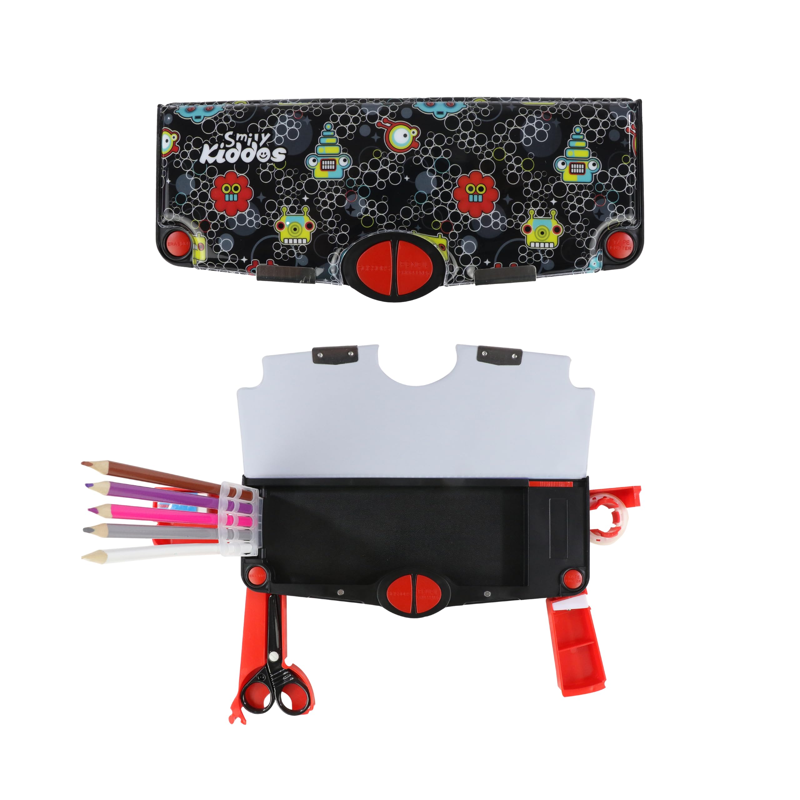 See full amazon price history chart for Smily Kiddos Multi Functional Pop Out Pencil Box for Kids Stationery for Children | 24.5 x 4 x 10cm | - Robot Theme - Black Smily Kiddos Multi Functional Pop Out Pencil Box for Kids Stationery for Children | 24.5 x 4 x 10cm | - Robot Theme - Black (B0CV7VPJSC) Amazon Price History, Amazon Price Tracker