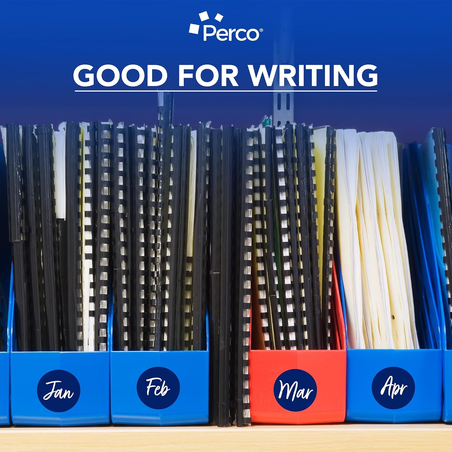 Perco Dark Blue Perforated Round Circle Dot Sticker 2-Inch Labels — 3 Rolls, 1,500 Stickers—Business Logos, Product Labels & Professional Organization, Strong Adhesive—Made in USA
