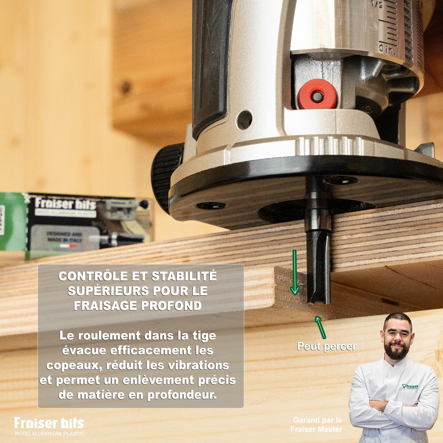 Fraise à Copier pour Bois de Précision 8 mm Queue 8 mm