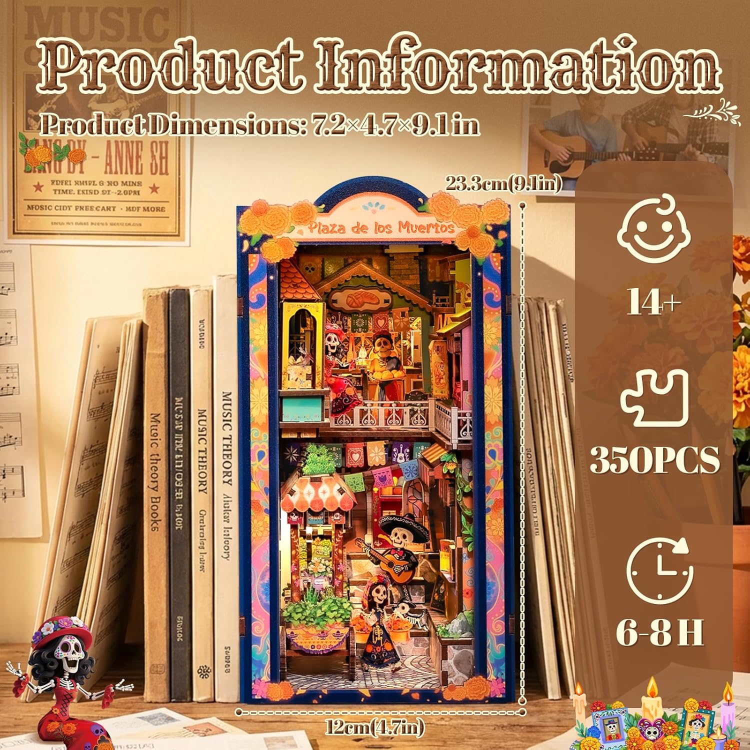 CUTEBEE Book Nook Kit - DIY Miniature House Japanese Fan Shop Dollhouse Kit for Adults and Teens, Booknook Tiny House Bookshelf Decor 3D Wooden Puzzle, Gifts for Family, Friends