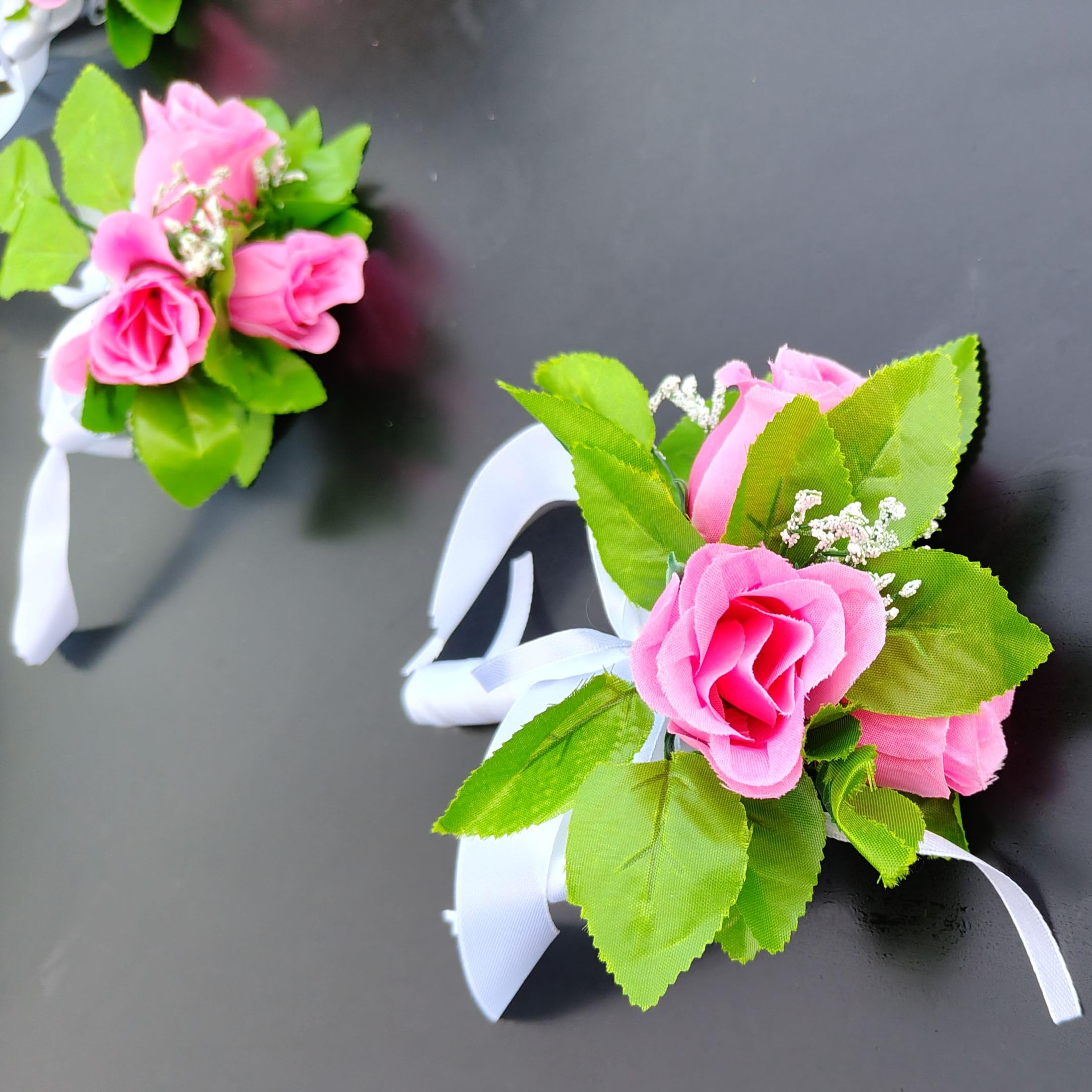 Bouquets de fleurs pour voiture - Décoration de mariage - Pour voiture - Guirlande de voiture - Rose