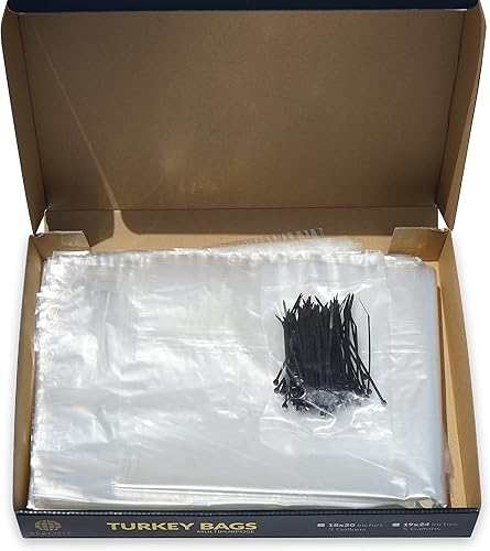 Miniatura 4 de Bolsas multiusos de nailon para almacenamiento de pavo de 19 x 24 pulgadas, paquete de 100