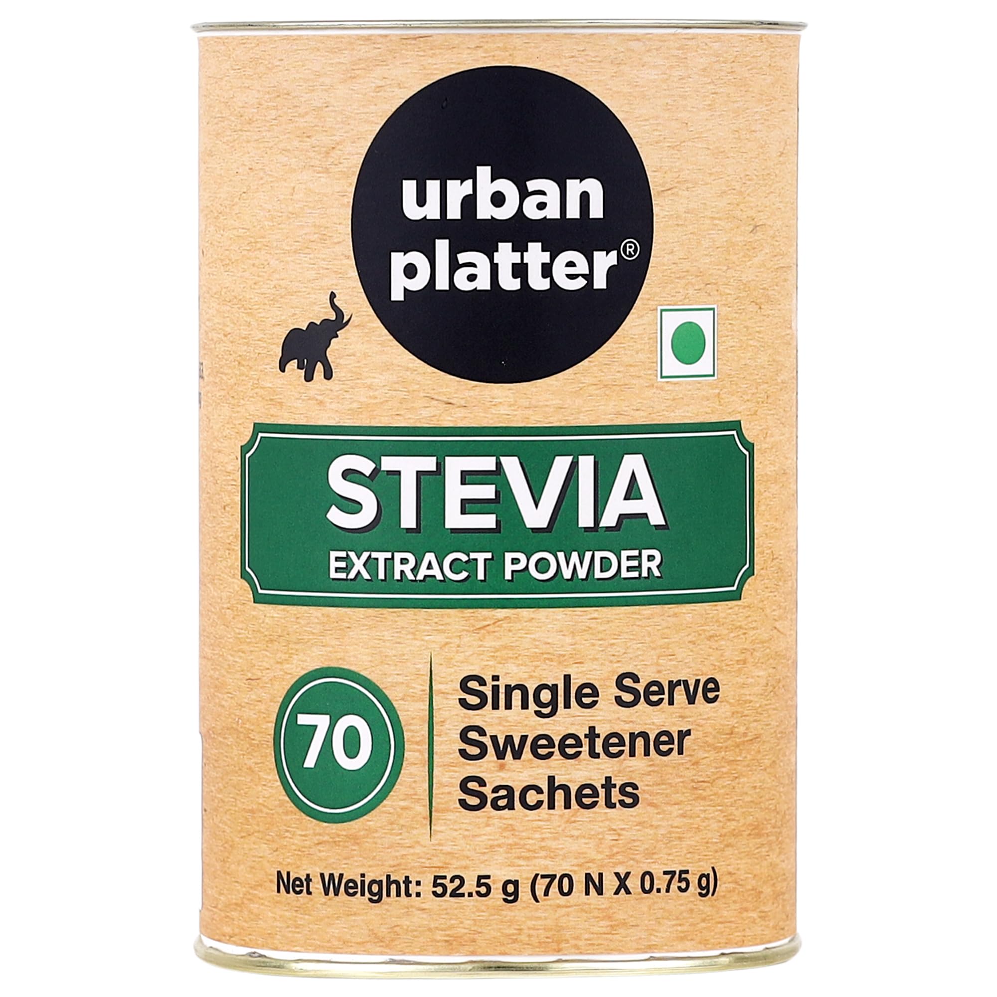 Urban Platter Stevia Individual Single-Serve Sweetener Sachets [70 Sachets of 0.75g Each, No Bitterness & No Aftertaste] (B07PG8W34X) Amazon Price History, Amazon Price Tracker