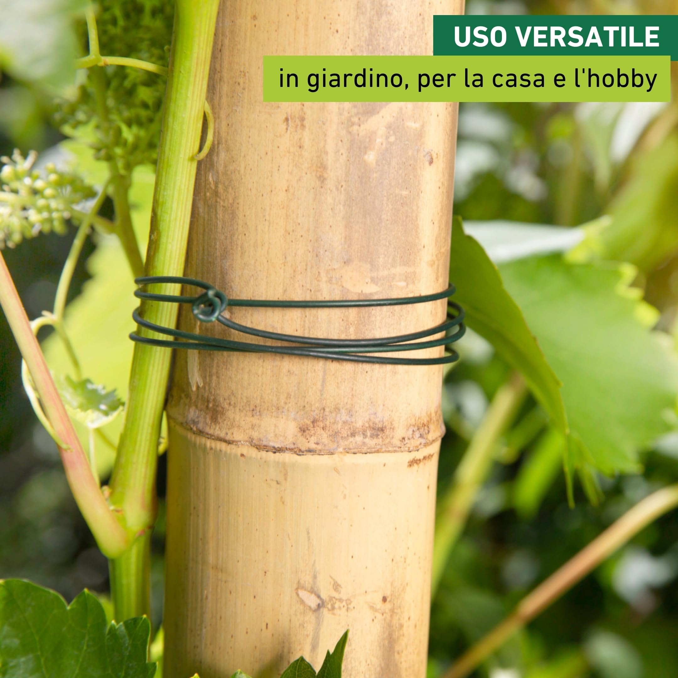 Windhager Filo metallico da giardinaggio 60 m x 1,4 mm verde
