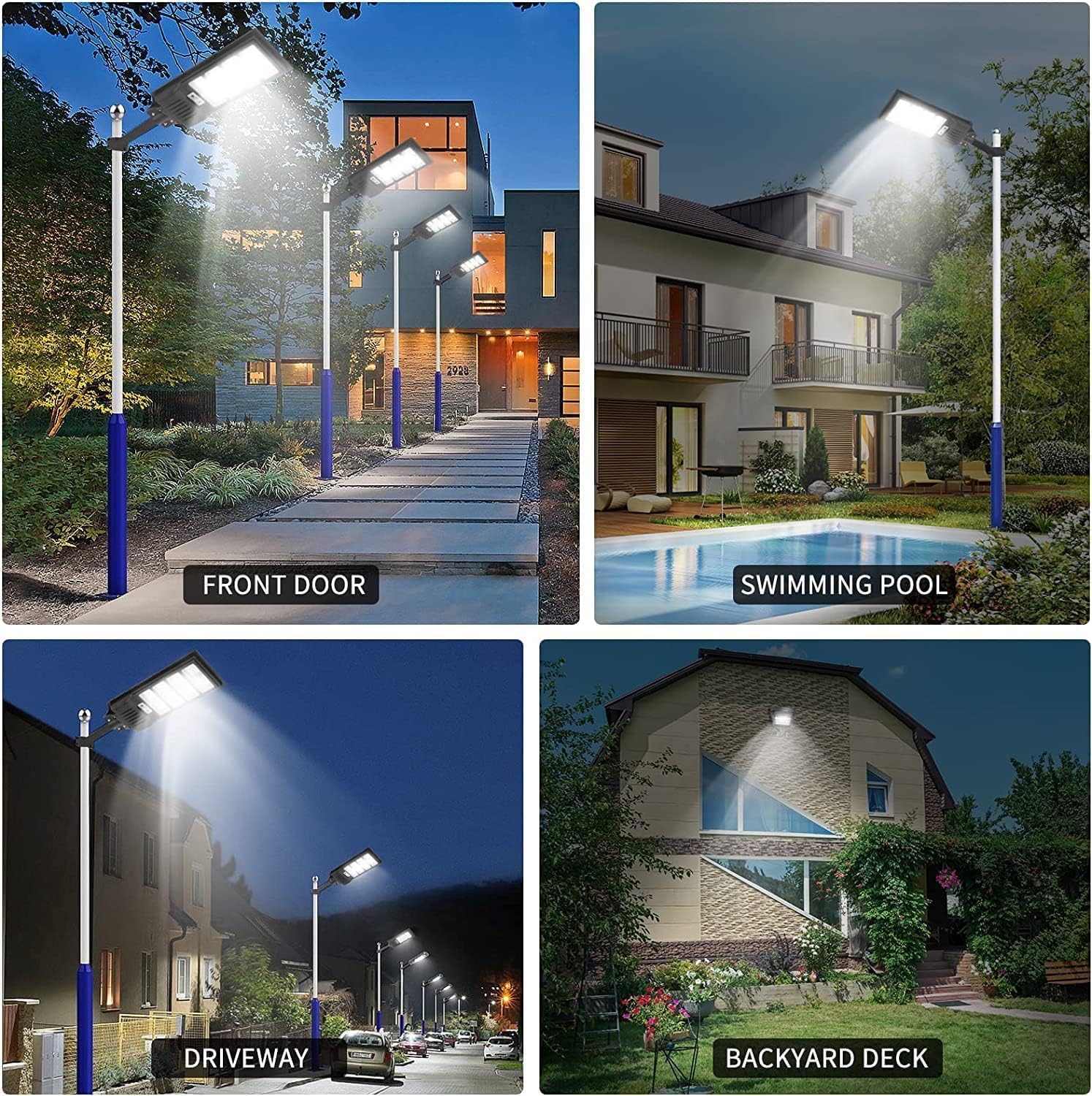 Sararoom Farolas Solares Exteriores, 400W 50000 LM Potente Farola Solar con Sensor de Movimiento, 6500K Impermeable Foco Solar Luz de Seguridad con Mando a Distancia para Jardín,Patio,Camino,Garage