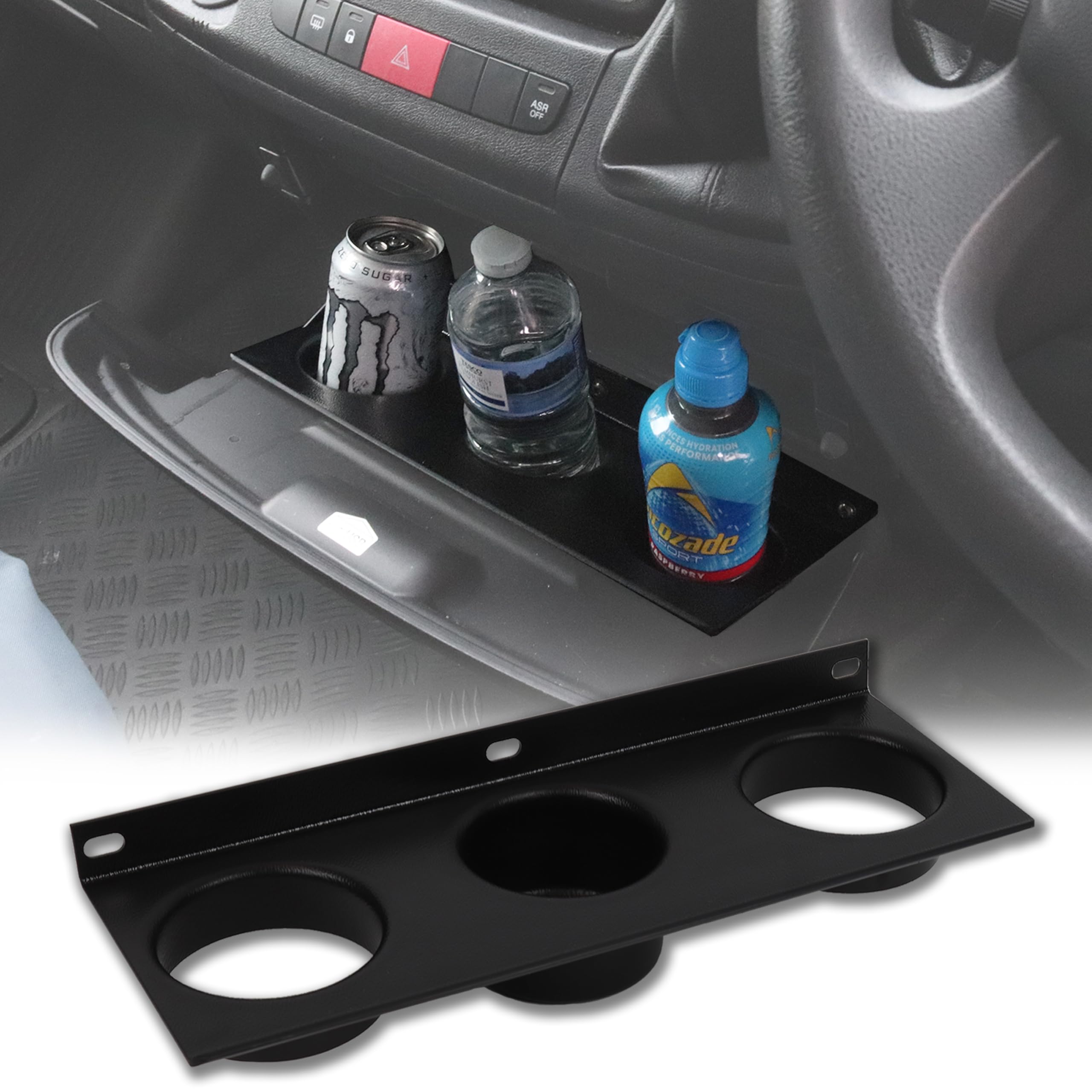 X Black Cup Holder Insert For Glovebox Compatible With Citroen Relay, Peugeot Boxer And Fiat Ducato (For Glovebox Only) 2007- Onward - Left & Right Hand Drive Compatible - No Drill Oem Style