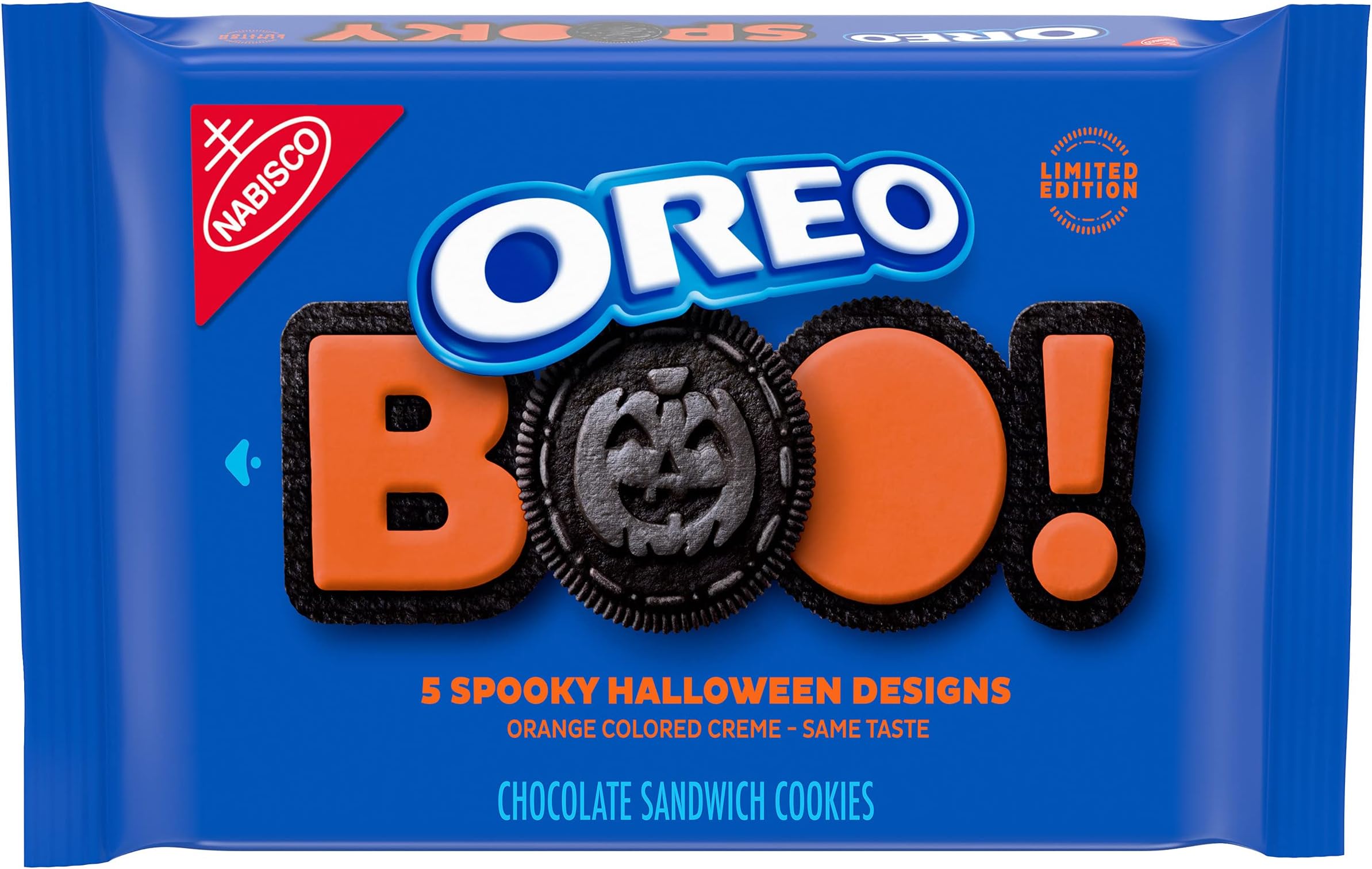 OREO Orange Creme Chocolate Sandwich Halloween Cookies, 5 Halloween Cookie Designs, 1 - 1.25 lb Pack