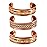 Touchstone copper bracelets | gift for men women |adjustable 100% pure solid real magnetic jewelry | handmade bracelet set combo | rope braided tibetan bangles. Set of 3 different designs