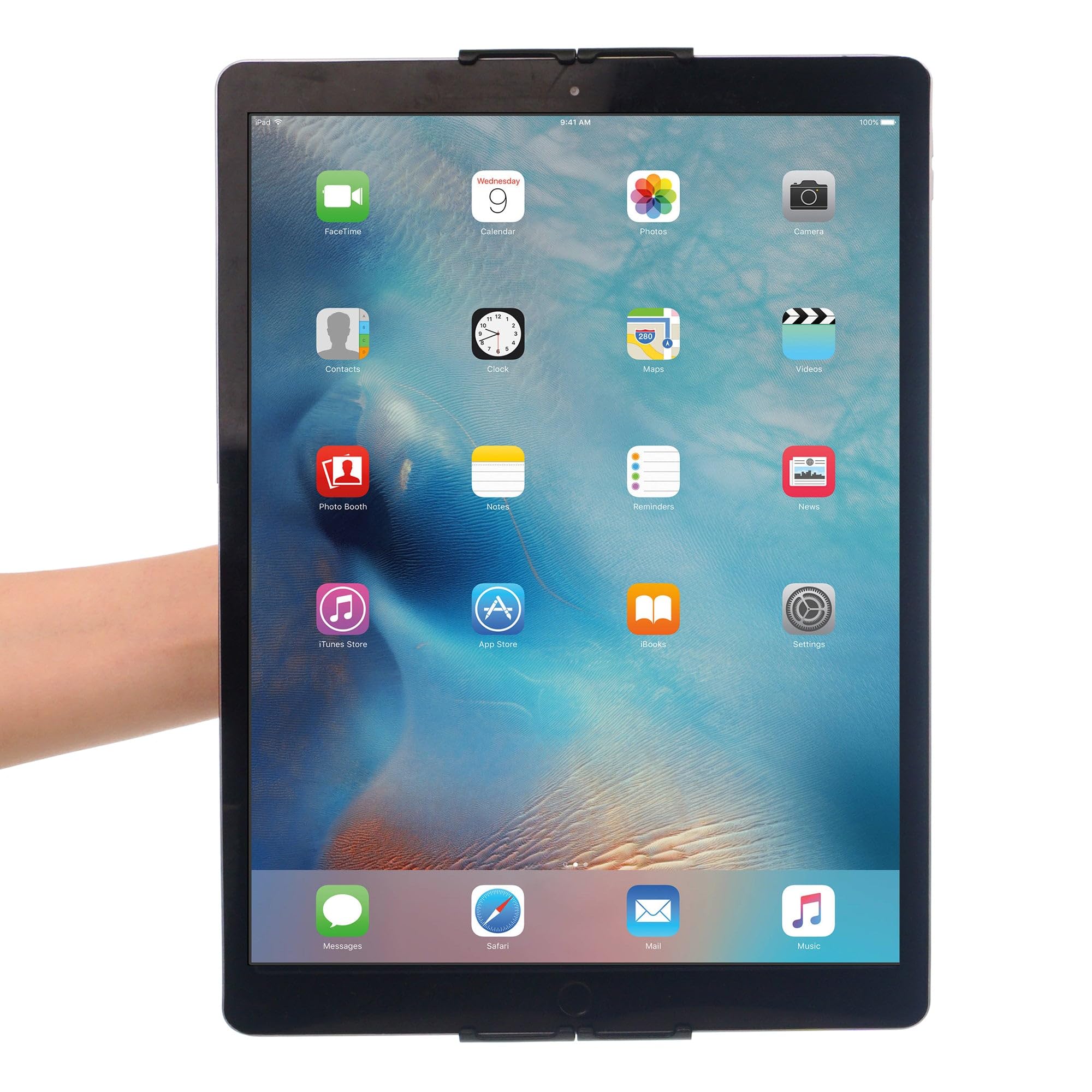 WiLLBee CLIPON Hand Pad Double - Tablet e-Book Hand Strap Finger Grip Holder (Black, for 12.6-13 inch Device)