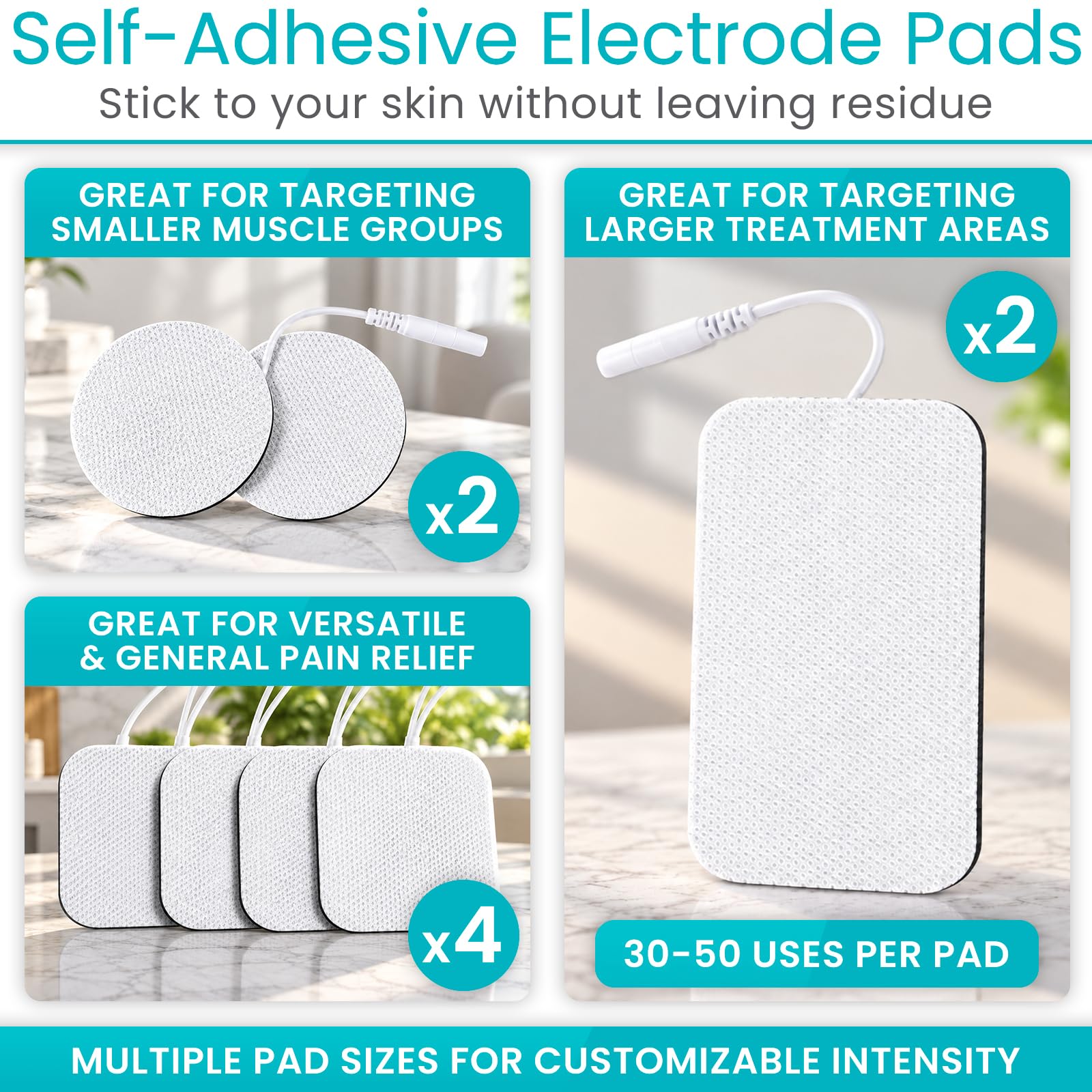 Vive Stim Machine for Muscle Recovery - 24 Mode Tens Unit Stimulator for Pain Relief Therapy - 24 EMS & 12 Fitness Models with Electrodes for Period Cramps, Physical Therapy - Stimulation Device — Amazon image 7