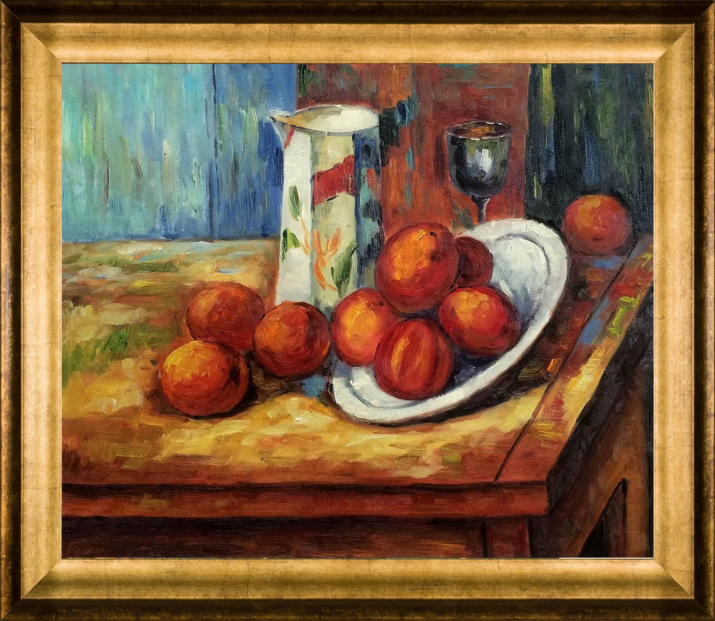 油彩　油絵　絵画　プルーン　果物　洋画　静物画　額縁　シルバーフレーム　f4 油彩 油絵 絵画 プルーン 果物 洋画 静物画 額縁 シルバーフレーム f4