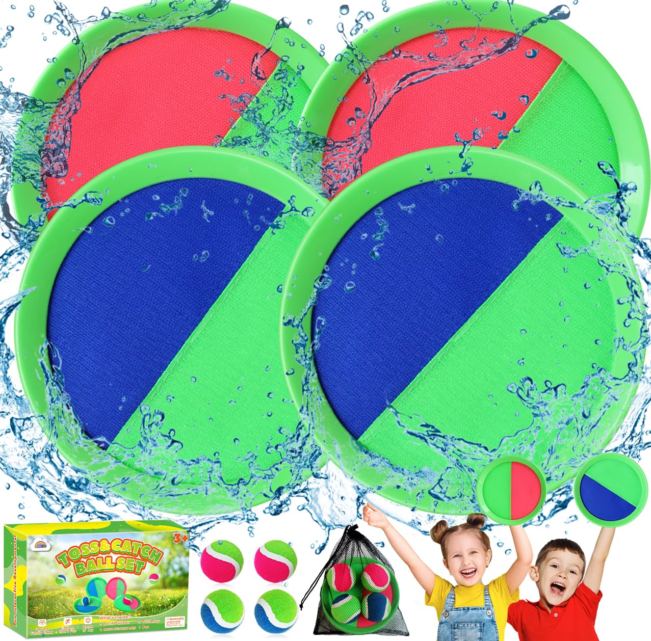 ZMLM Toss Catch Ball Juguete al Aire Libre: Juego de Juguete para Niños Mejorado Playa Patio Trasero Césped Actividad Deportiva Exterior Interior Juguete Familiar Regalo de Cumpleaños para Niños