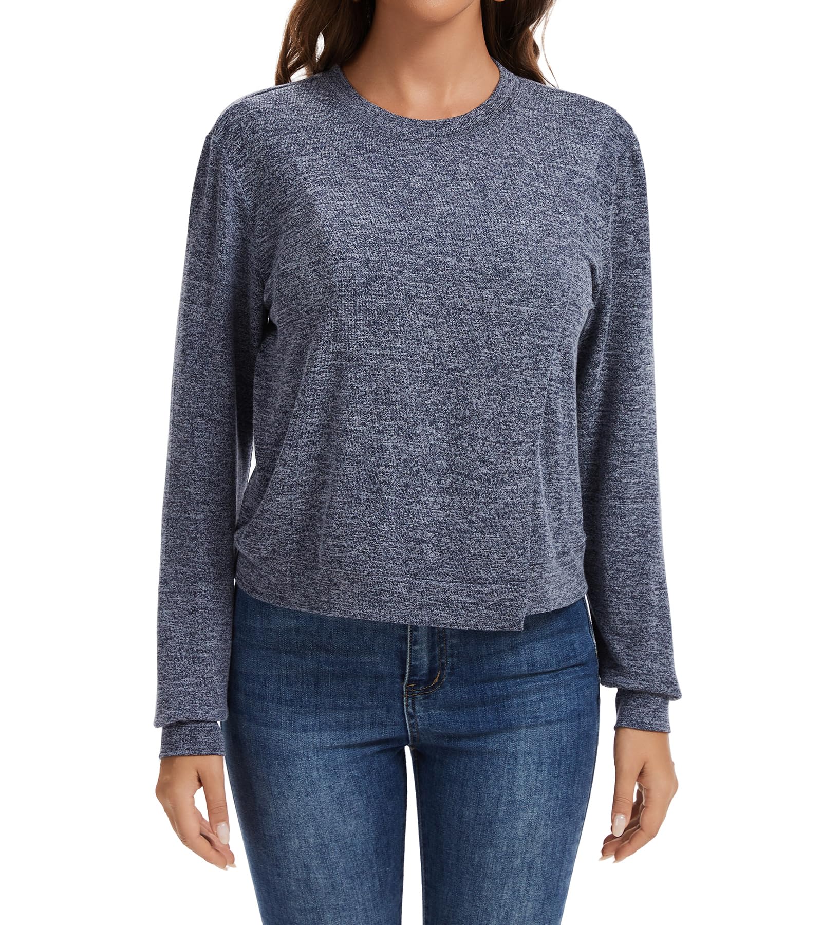 Sosolism Women's Nursing Shirts Long Sleeve Breastfeeding Tops