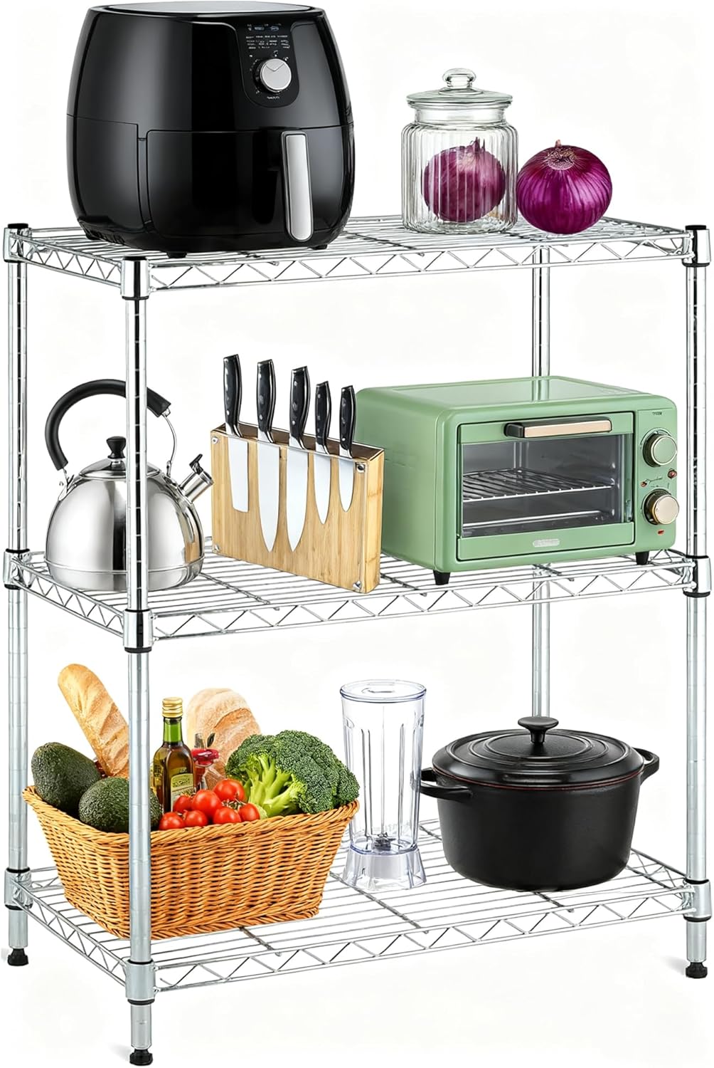 Wire Shelf Clips 8 Pack Wire Rack Lock Clip Replacements for 3/4 Inch Post Fit for Wire Shelving Sleeves System - Image 5