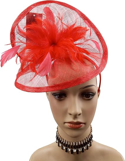 ABPF Sinamay Heart Fascinator Headband 