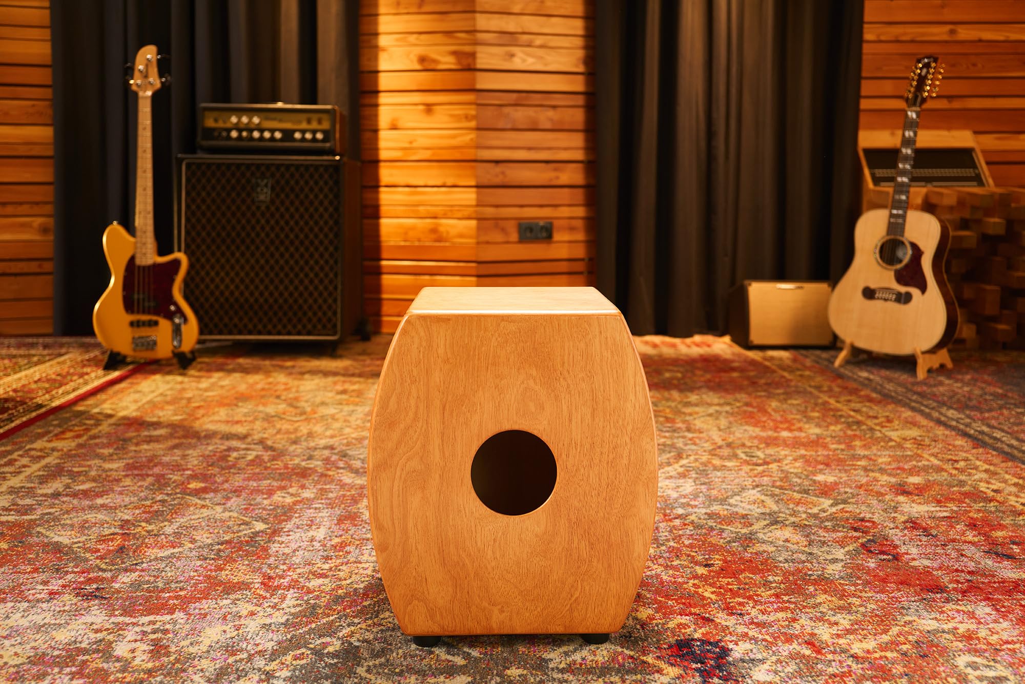 Meinl Percussion Arch Bass Cajon - Drum Box Bulbosa con Suono Rullante e Bassi Profondi - Suprrficie di Suono in Acero (SUBCAJ7SNT-M)