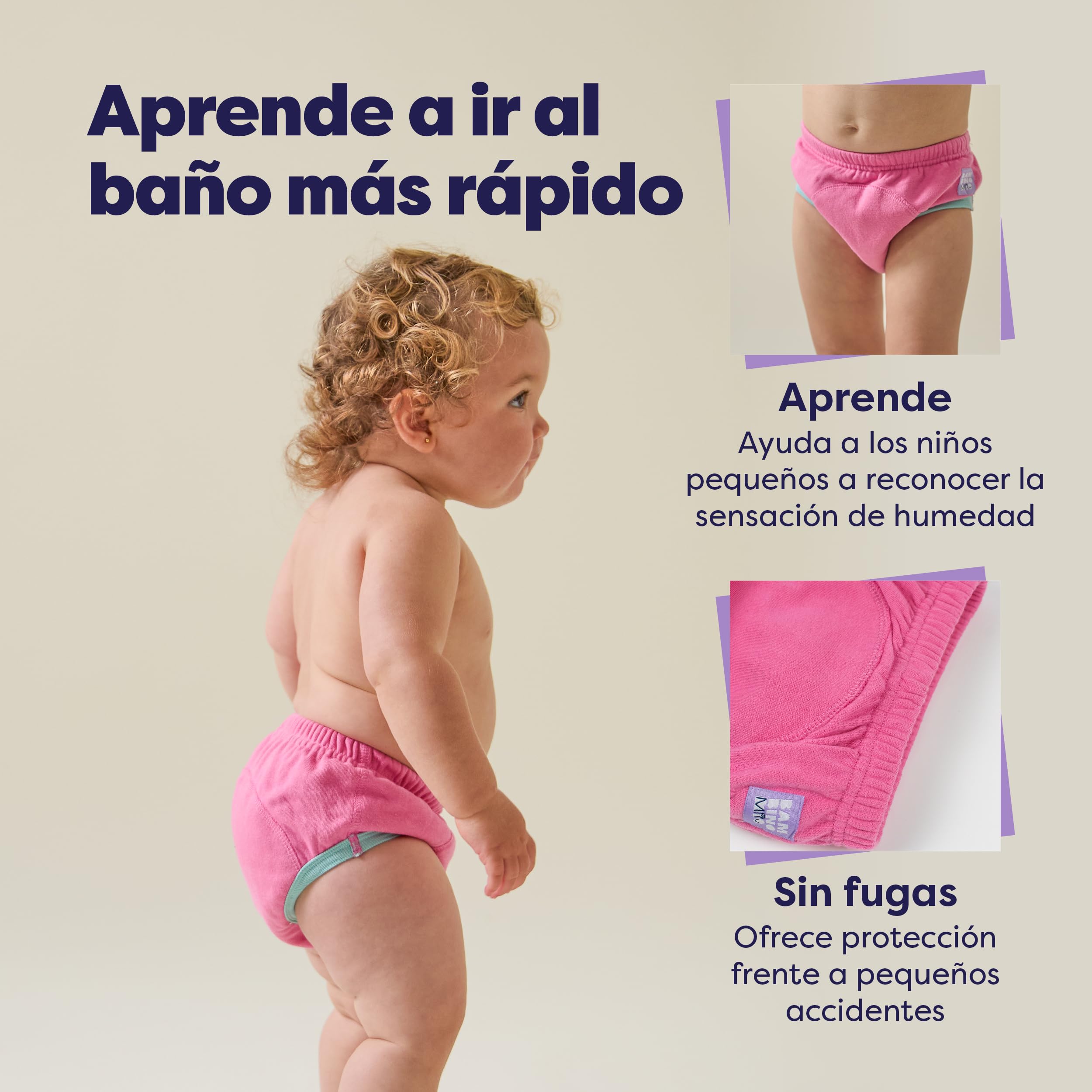 Bambino Mio, pack de 5 calzones de entrenamiento reutilizables (4-5 años) FIESTA EN EL JARDÍN - ropa interior para dejar el pañal, pantalones papa niños y niñas, niños pequeños