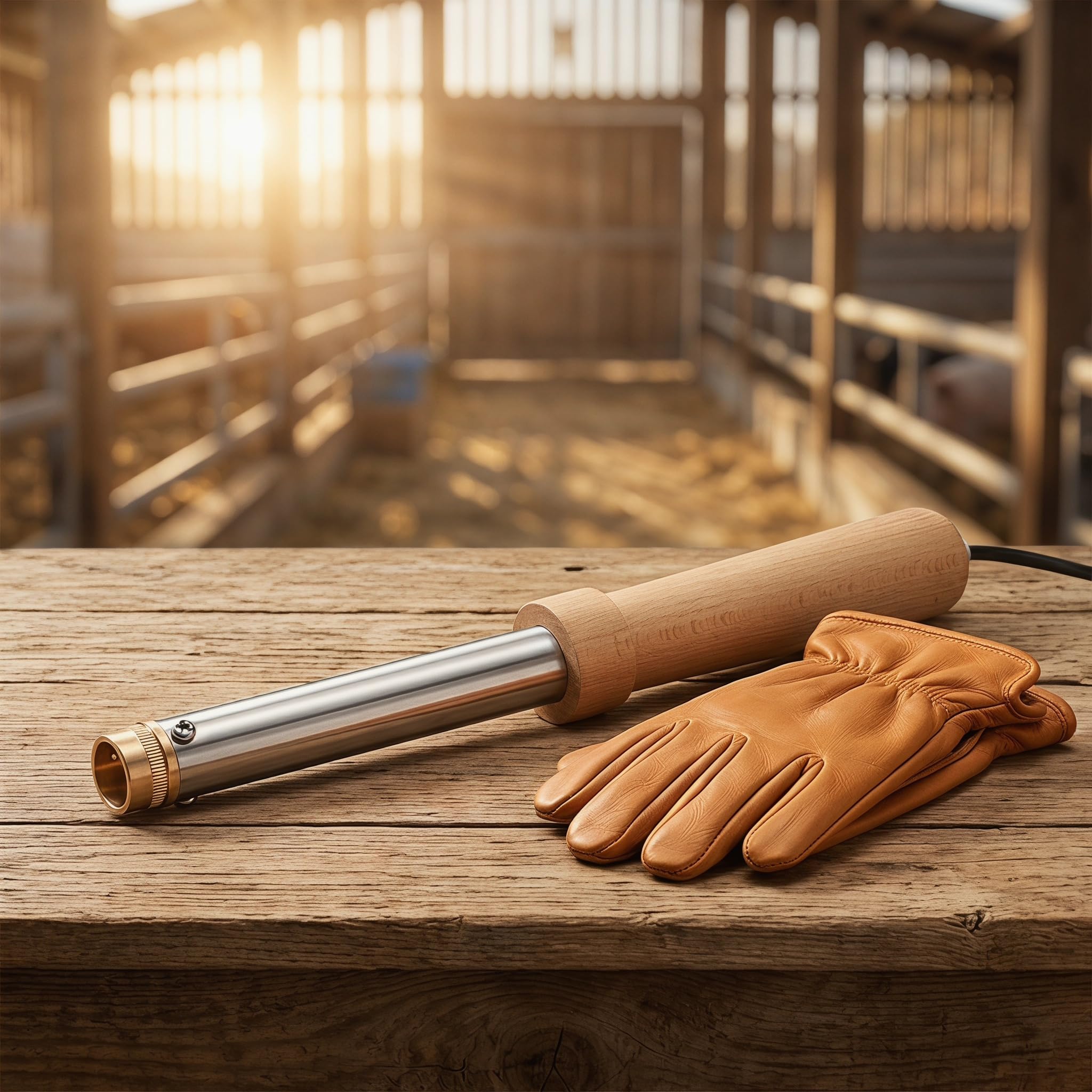 Decornatore Elettrico per Vitelli - Strumento Portatile per La Rimozione Incruenta delle Corna di Bovini E Ovini, con Testina Riscaldante in Rame, Impugnatura Ergonomica, Ideale per Vitelli E