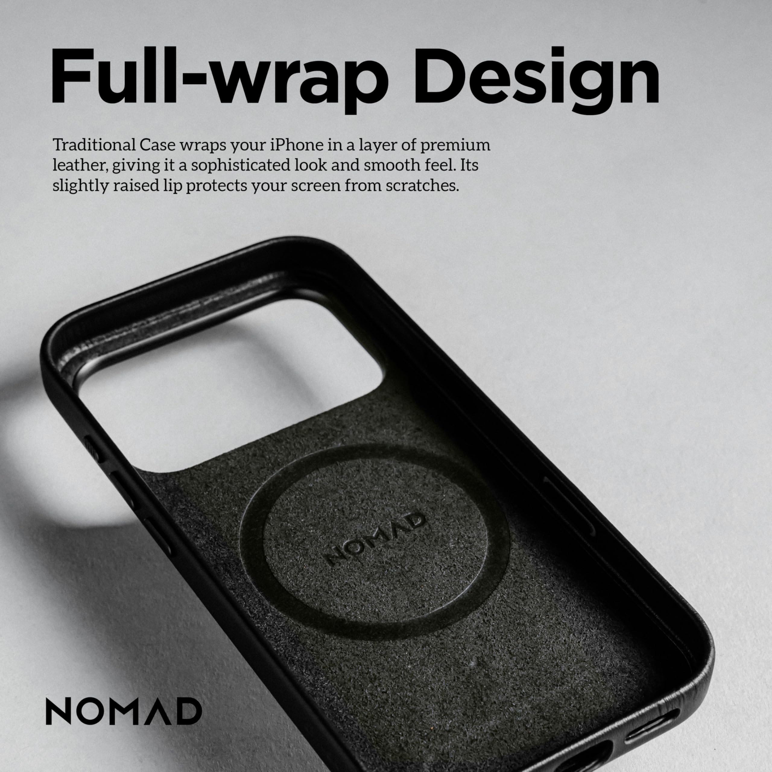 Amazon.com: NOMAD Traditional Leather Case Black Compatible with