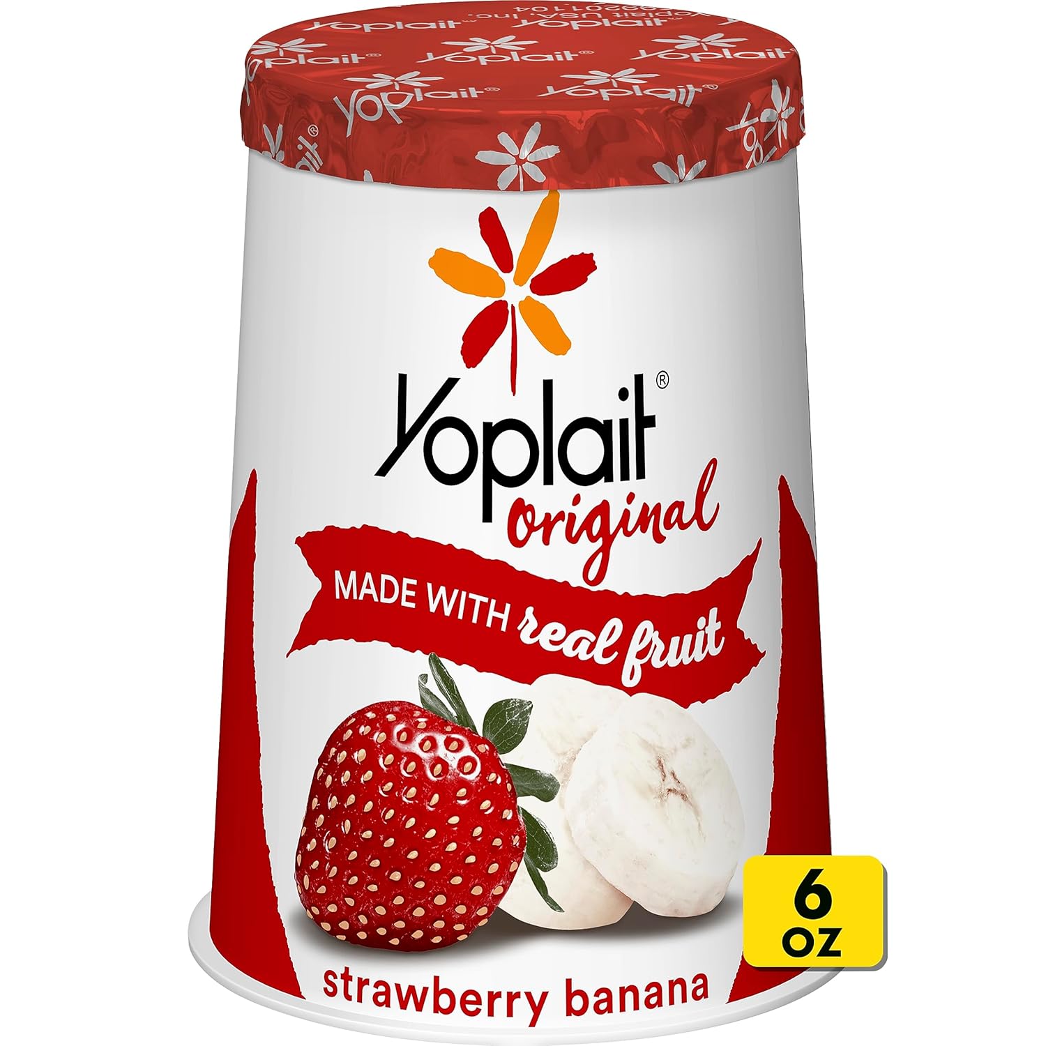 Yoplait Strawberry Banana Yogurt, 6 oz - Image 2