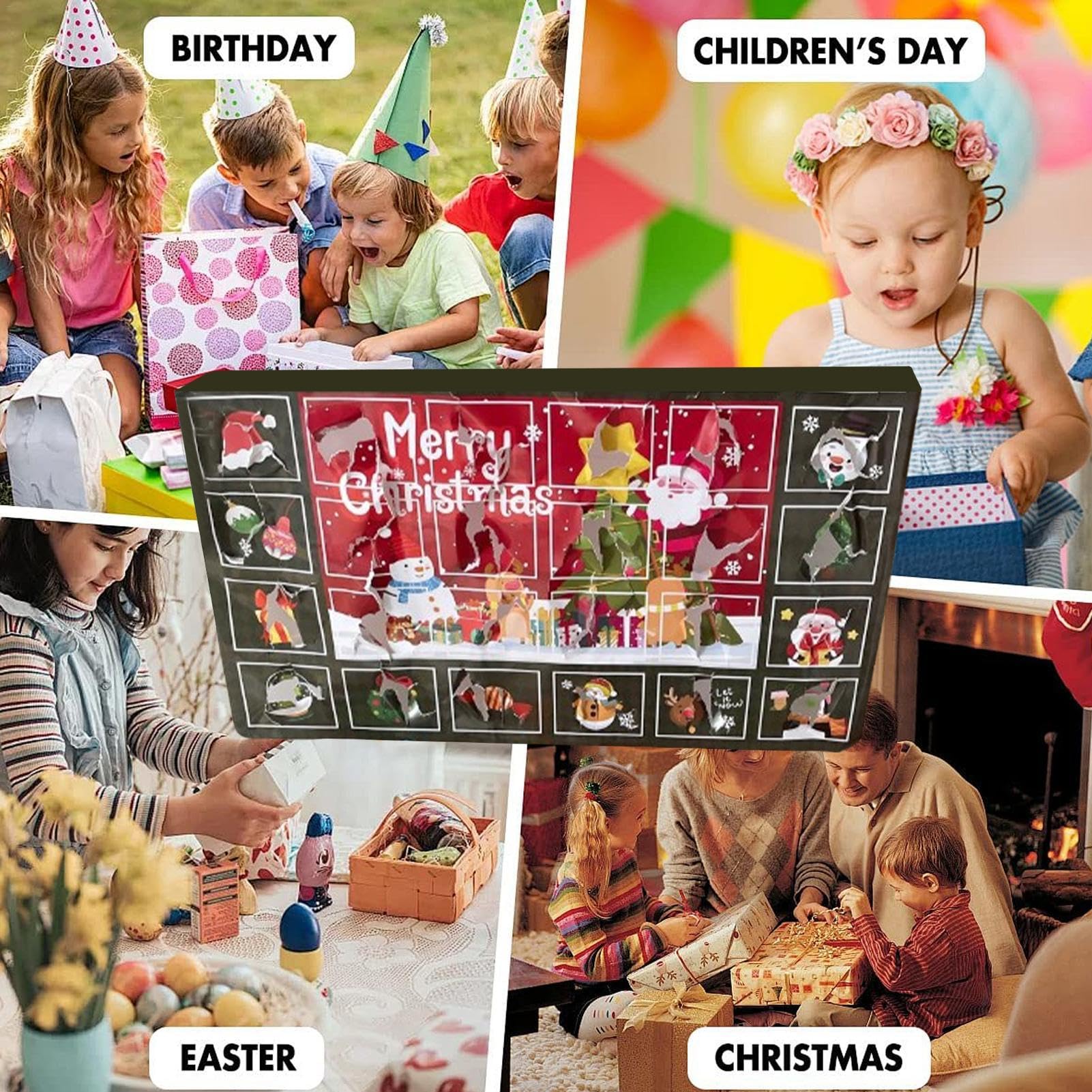 KYEVIS Calendario Dell'Avvento 2024 Con Slime - 24 Giorni Di Gioco Fai Da Te Per Bambini E Bambine 3-10 Anni - Regalo Di Natale Creativo