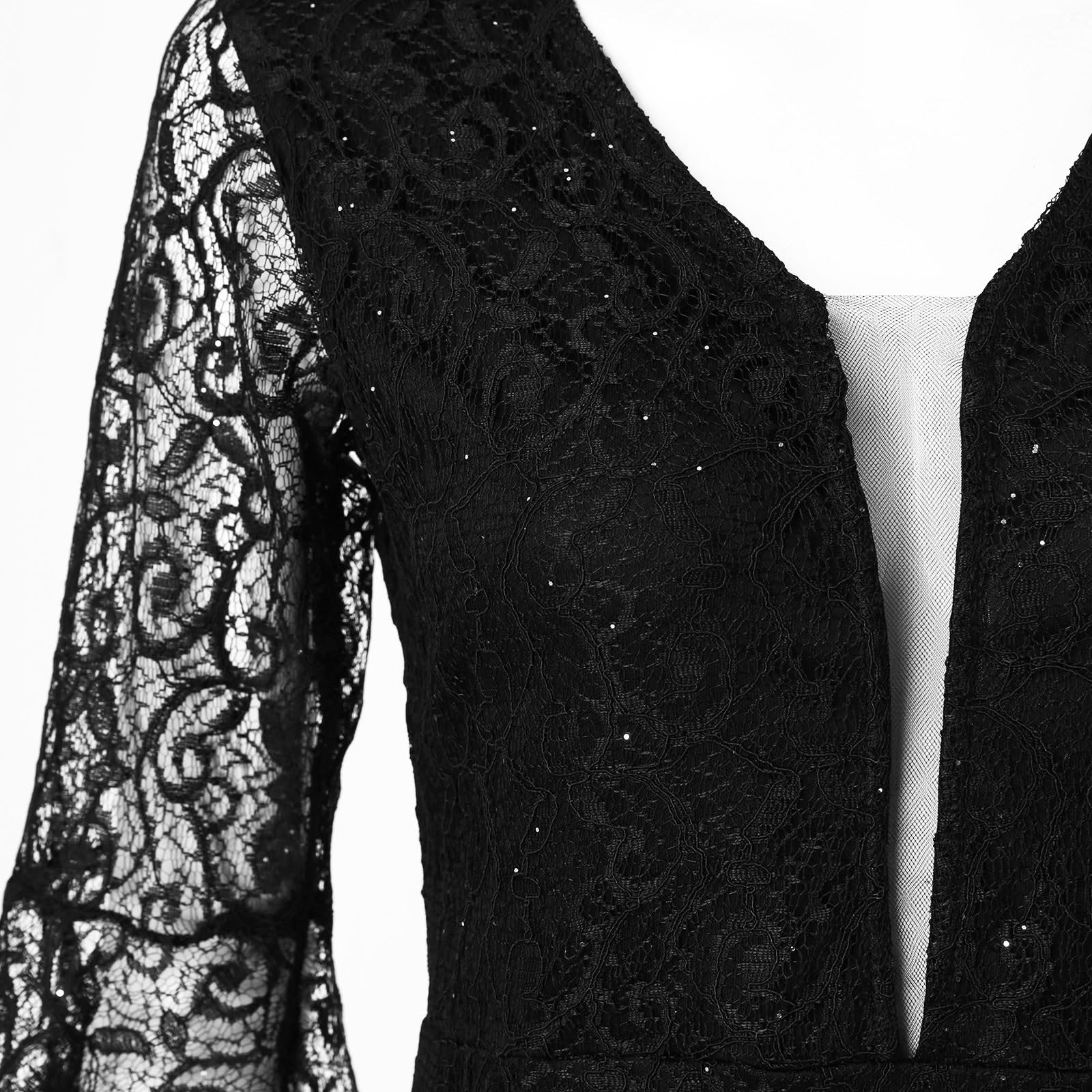 2026 Dames élégantes Slim Fit Fishtail Longue de Banquet soirée en Dentelle pour Femme