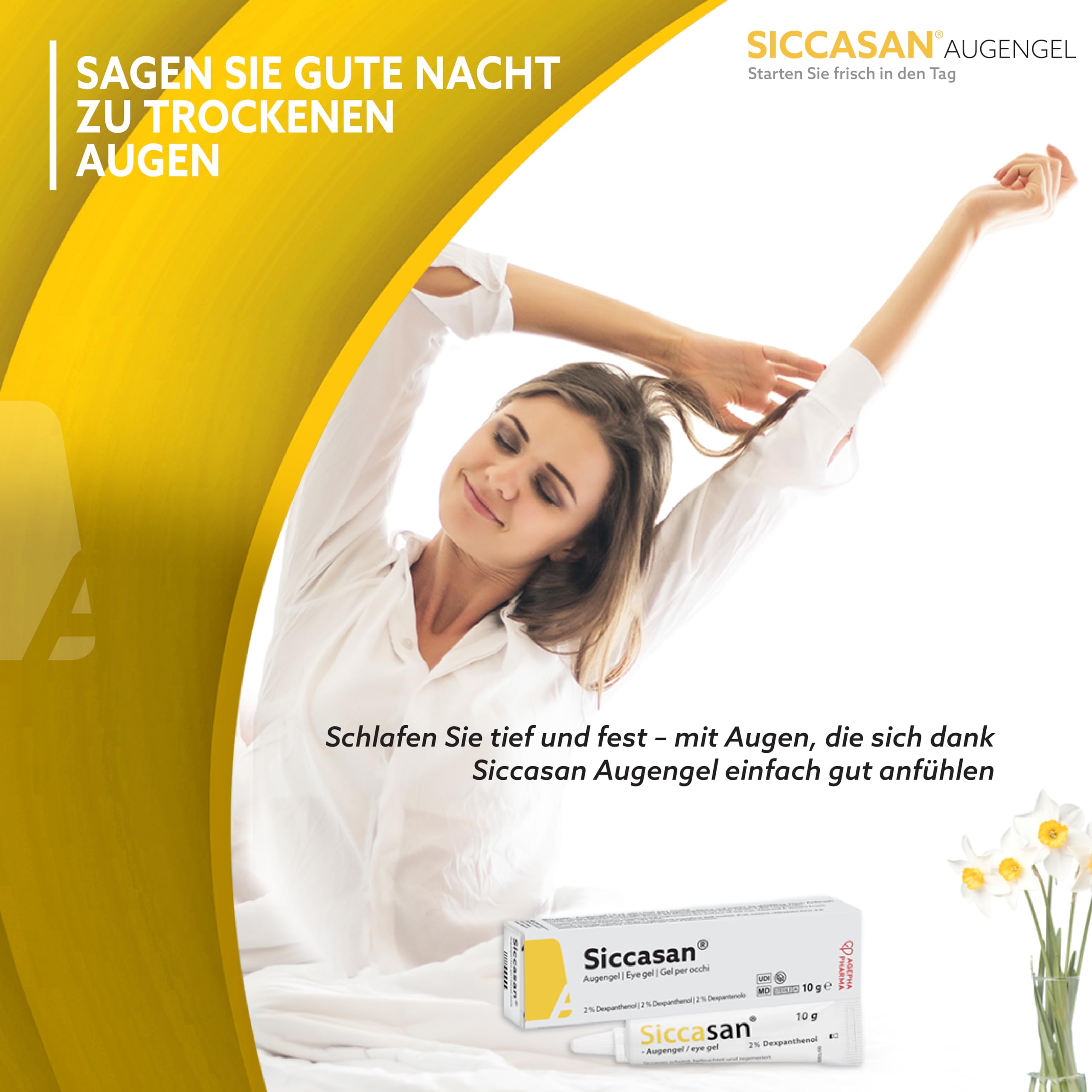 Gel Augentropfen für trockene Augen mit Dexpanthenol und Carbomer zur Heilung gegen trockene Augen. 3er pack