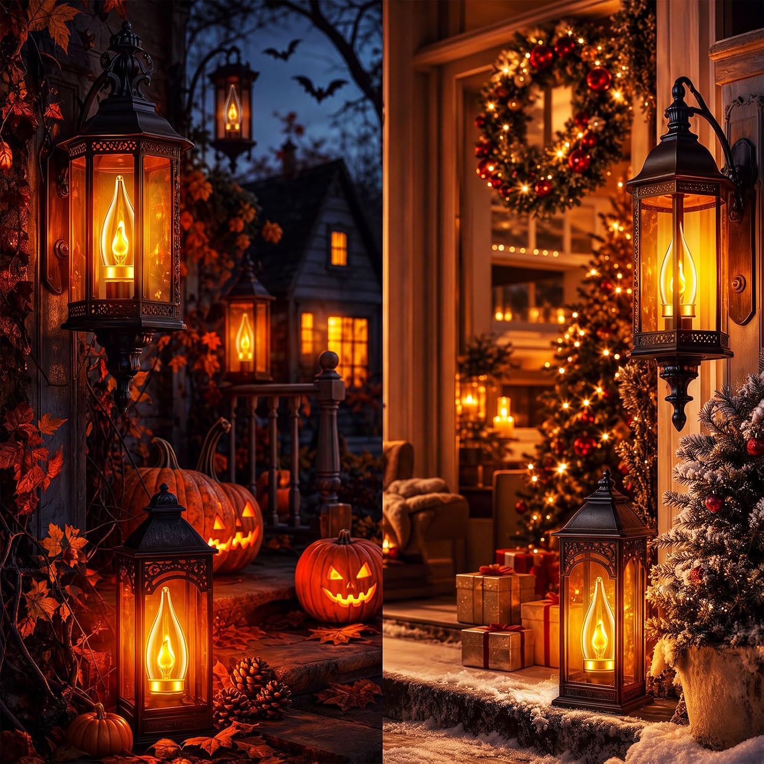 VIHOSE 15 Pack E26 Fire Light Bulbs Flickering, Christmas Party Decor