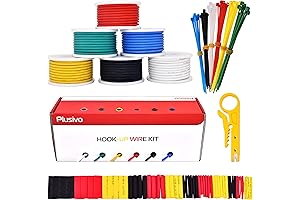 18 AWG Stranded Wire Kit by Plusivo – Top-Tier Electrical Jumper Wire...