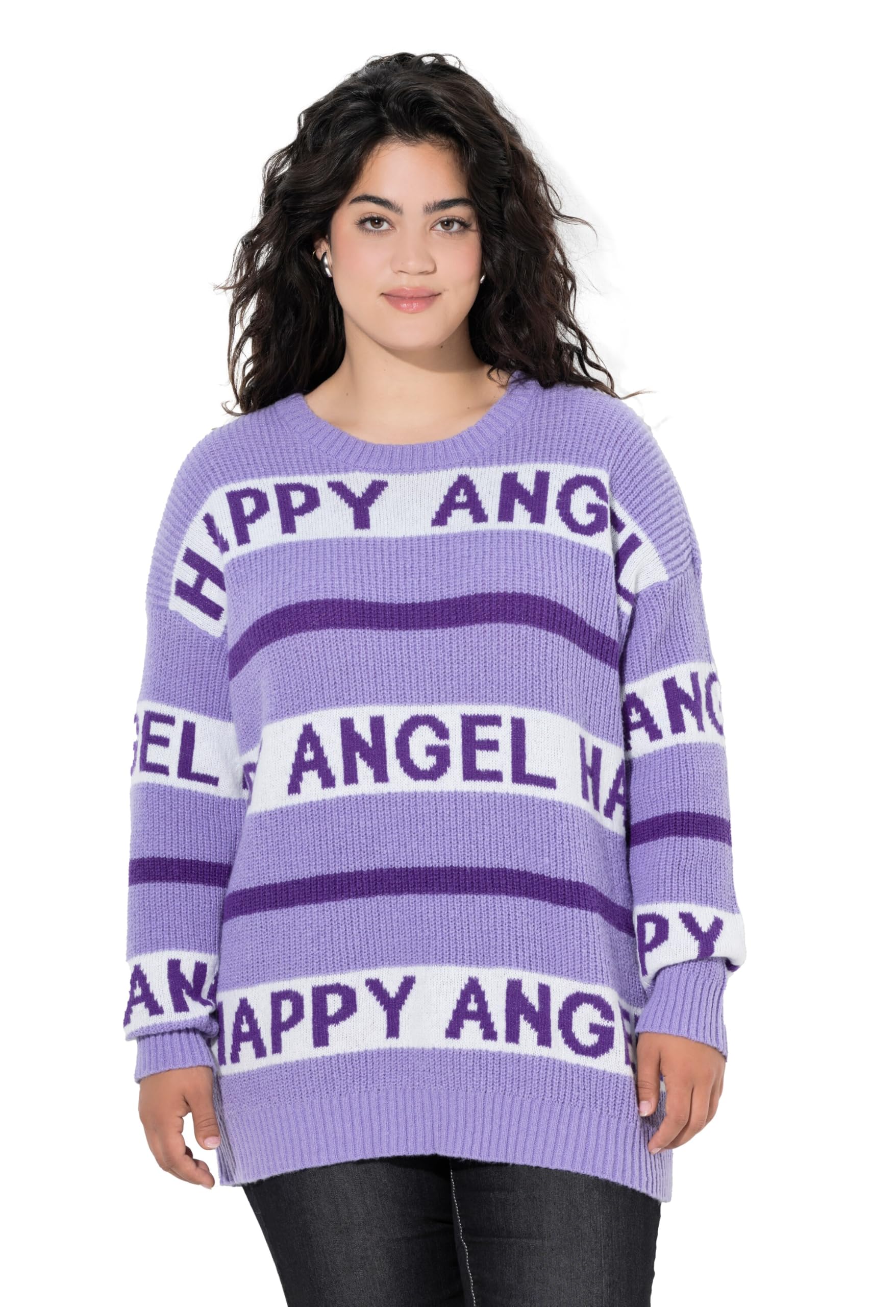 Angel of Style Damen große Größen Übergrößen Plus Size Pullover, Oversized, Happy Angel Streifen 846071