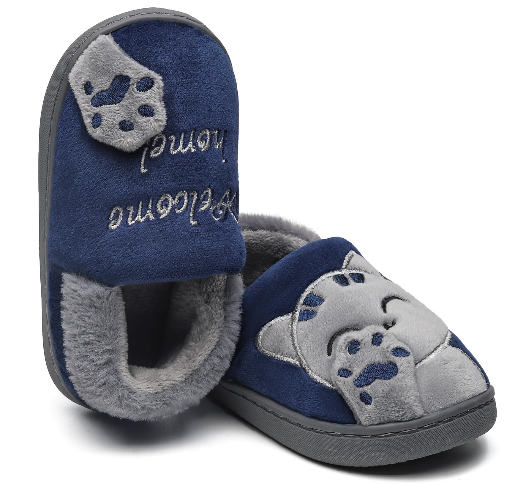 Vunavueya Pantofole per Unisex - Bambini e Adulto Ragazze Inverno Pantofole Scarpe Ragazzi Ciabatte Chiuse Donna Uomo Caldo Peluche Pantofola a Casa