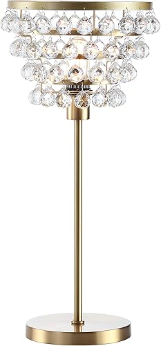 JONATHAN Y JYL9004B Buckingham - Lámpara de mesa de cristal y metal de 25 pulgadas, moderna y contemporánea, lámpara de mesita de noche para disponible en Yaxa Costa Rica